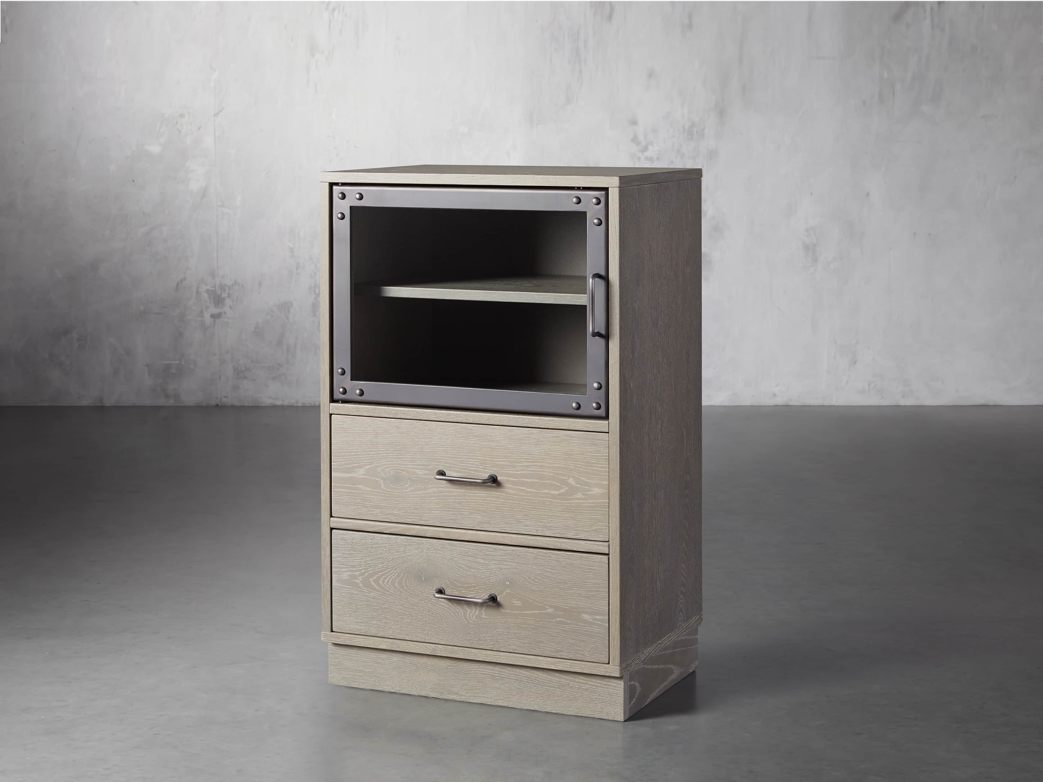 Curiosity Modular 2 Cubby Cabinet in Pebble Grey, slide 2 of 5