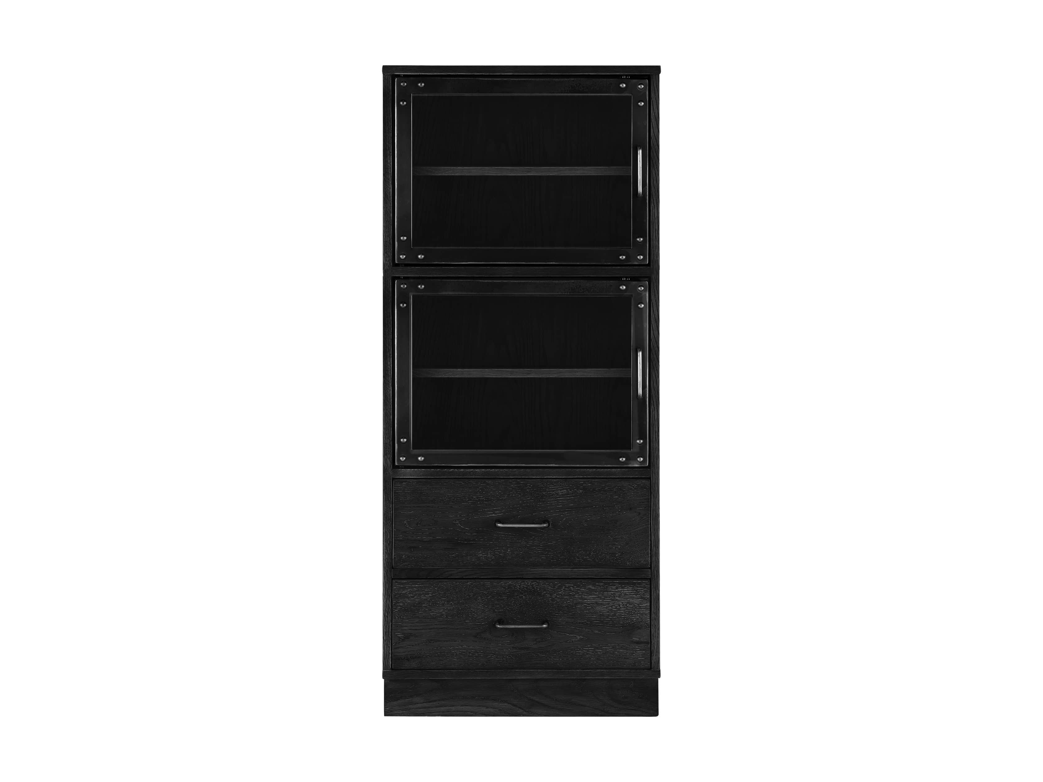 Curiosity Modular 3 Cubby Cabinet in Black, slide 2 of 8
