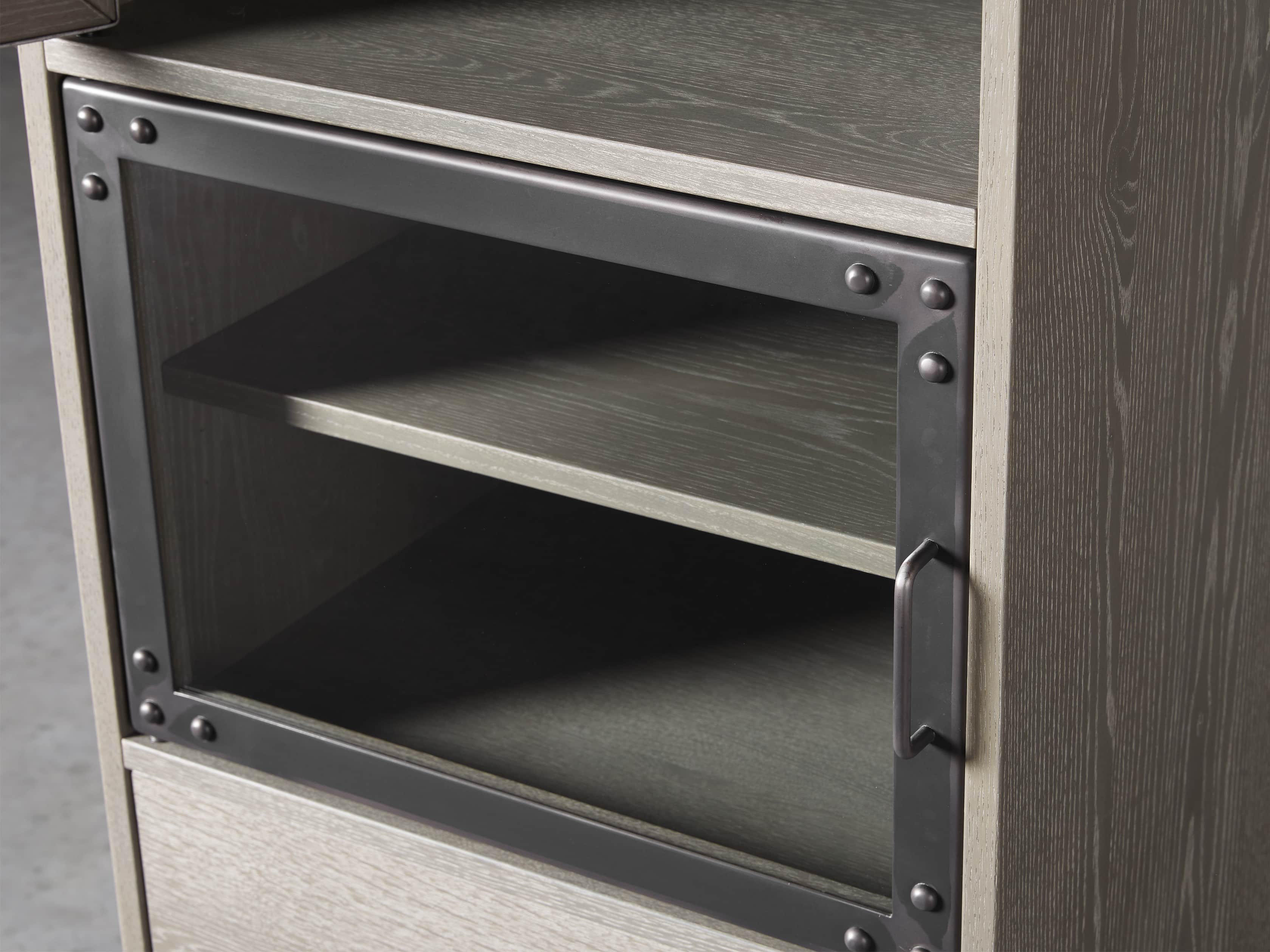 Curiosity Modular 4 Cubby Cabinet in Pebble Grey, slide 3 of 5
