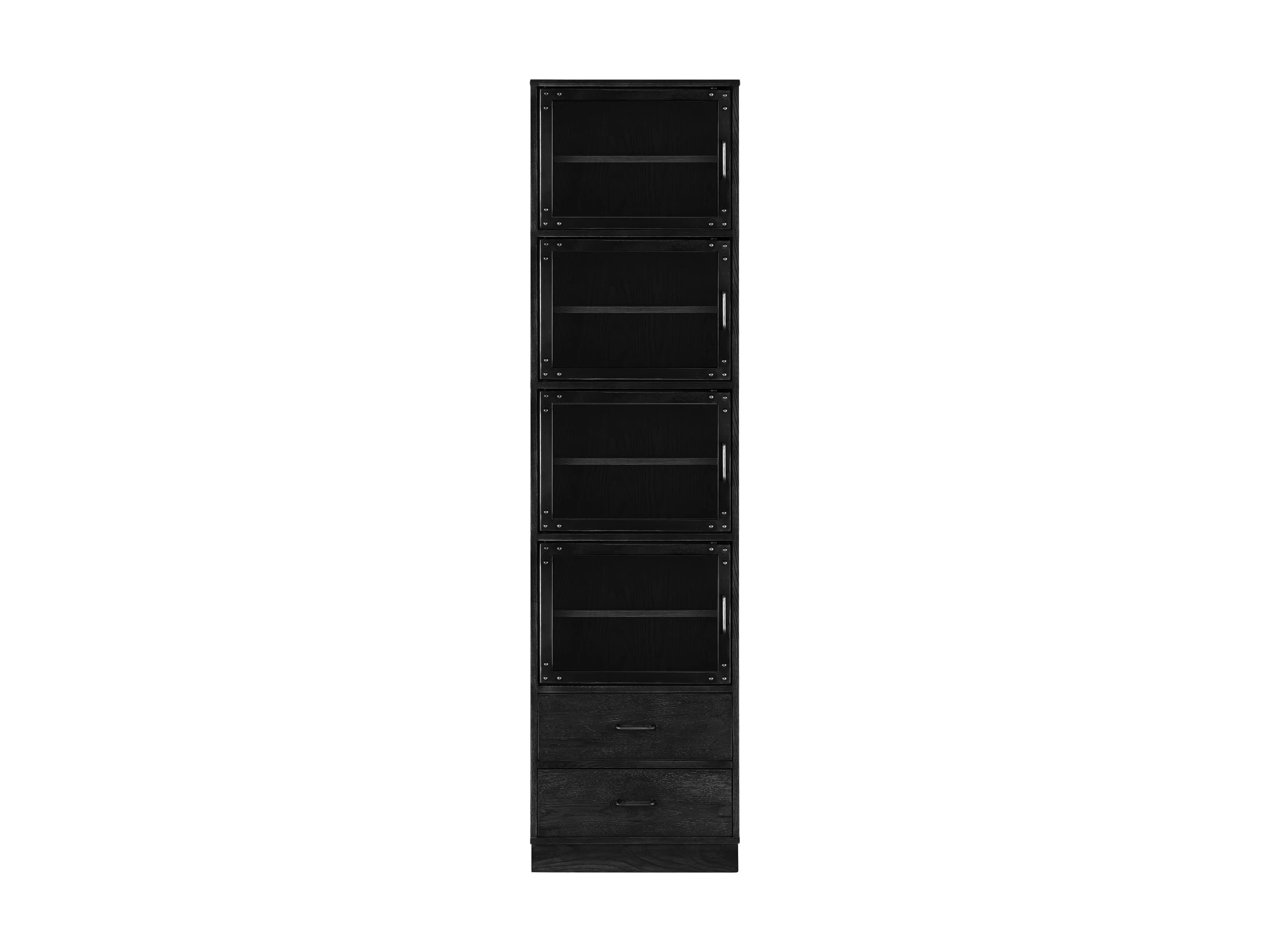 Curiosity Modular 5 Cubby Cabinet in Black