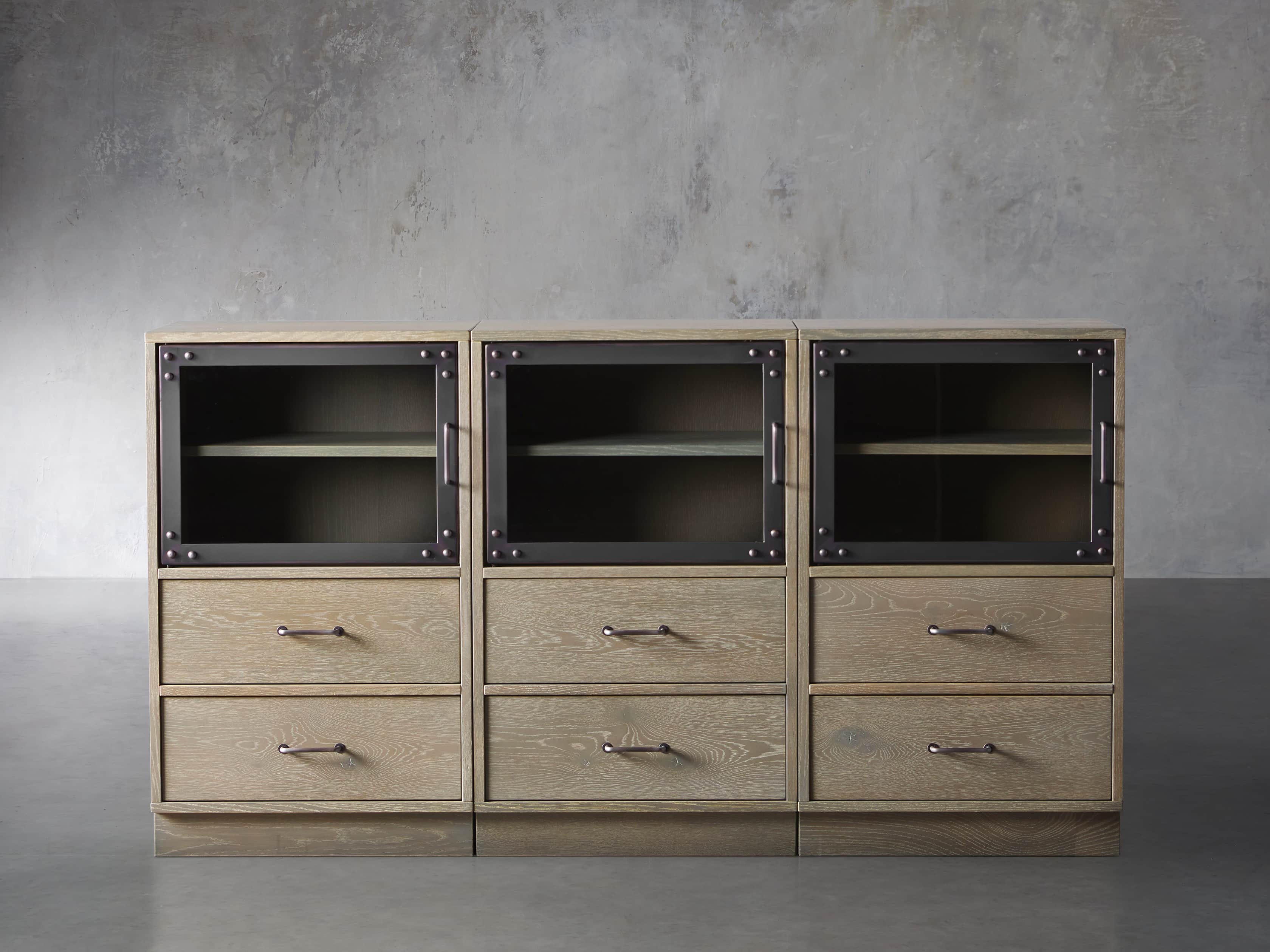 Curiosity 66" Display Media Wall Unit in Natural, slide 1 of 4