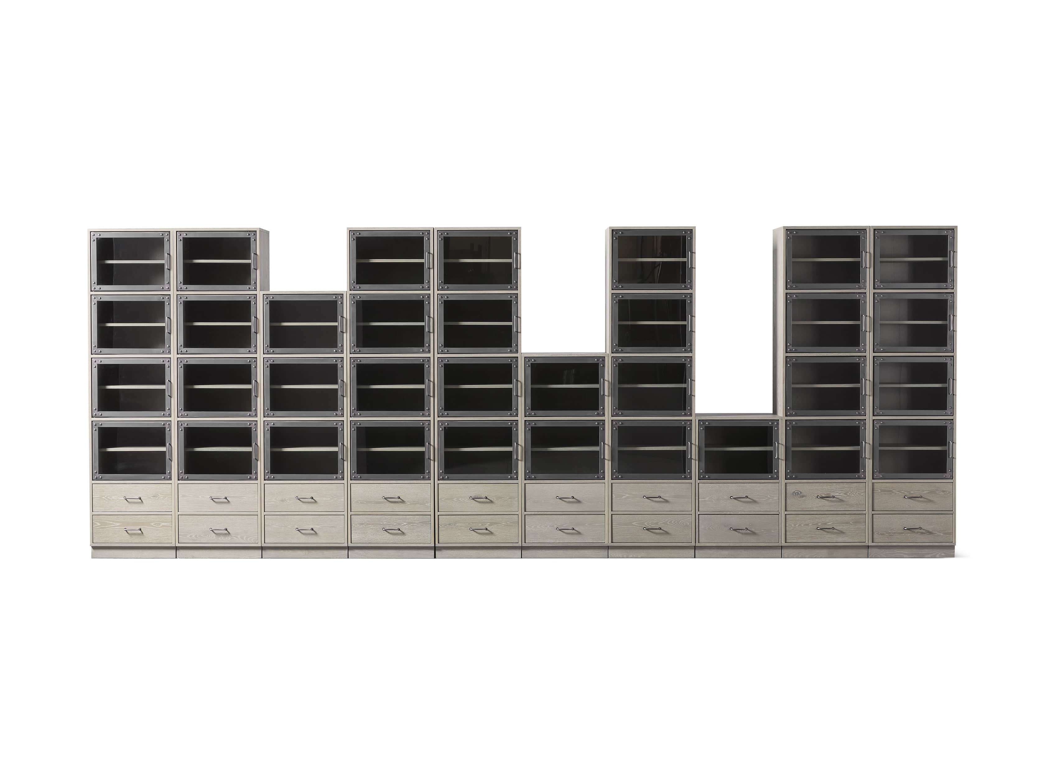 Curiosity 220" Grand Display Wall Unit in Pebble Grey, slide 4 of 4