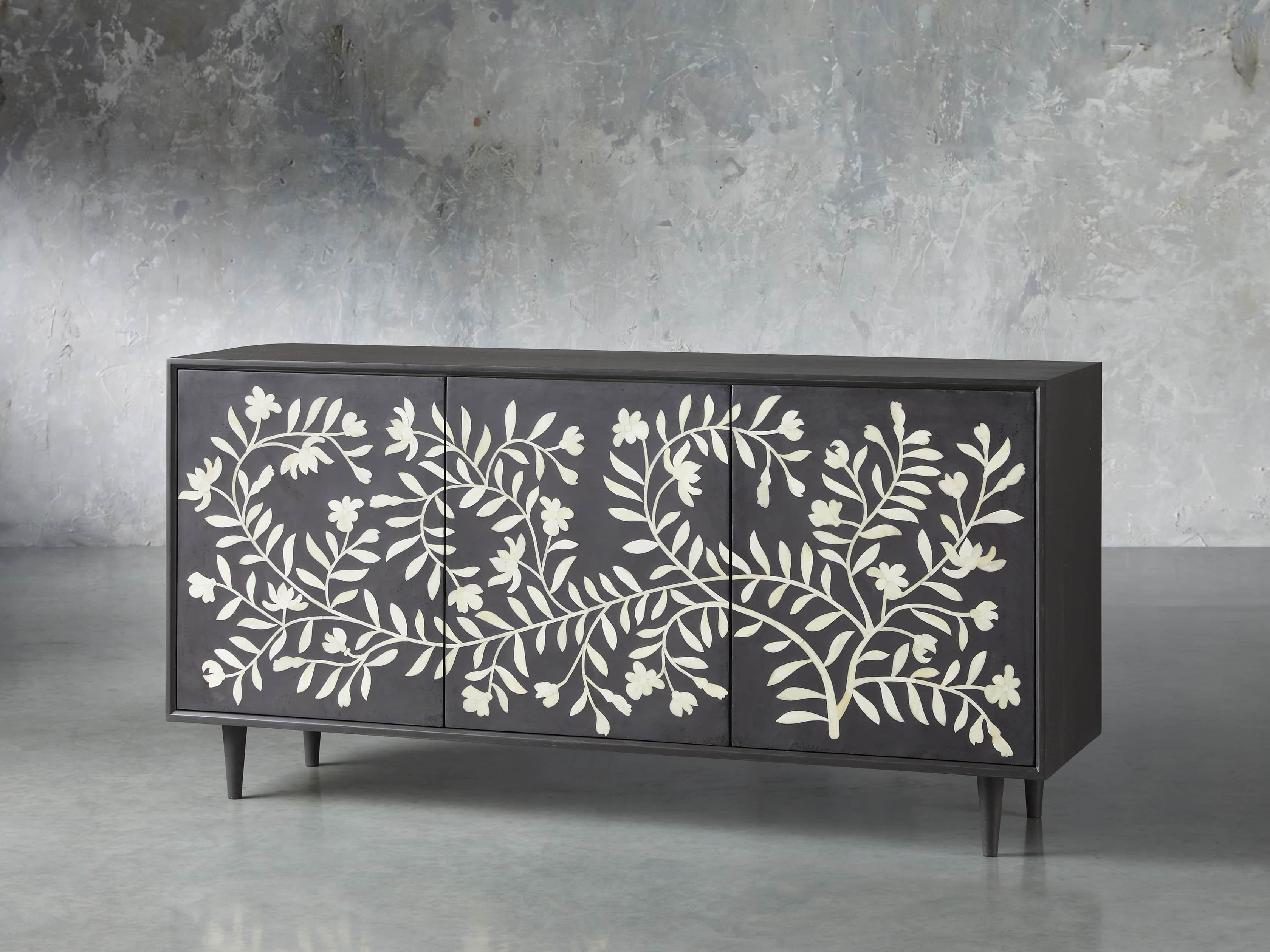 Divya 64" Media Console in Ebony, slide 2 of 5