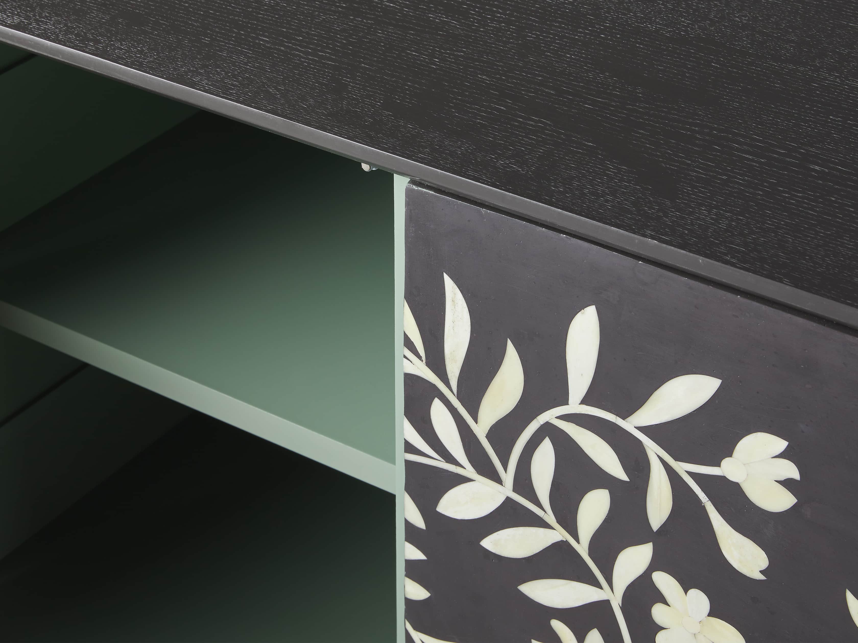 Divya 64" Media Console in Ebony, slide 4 of 5