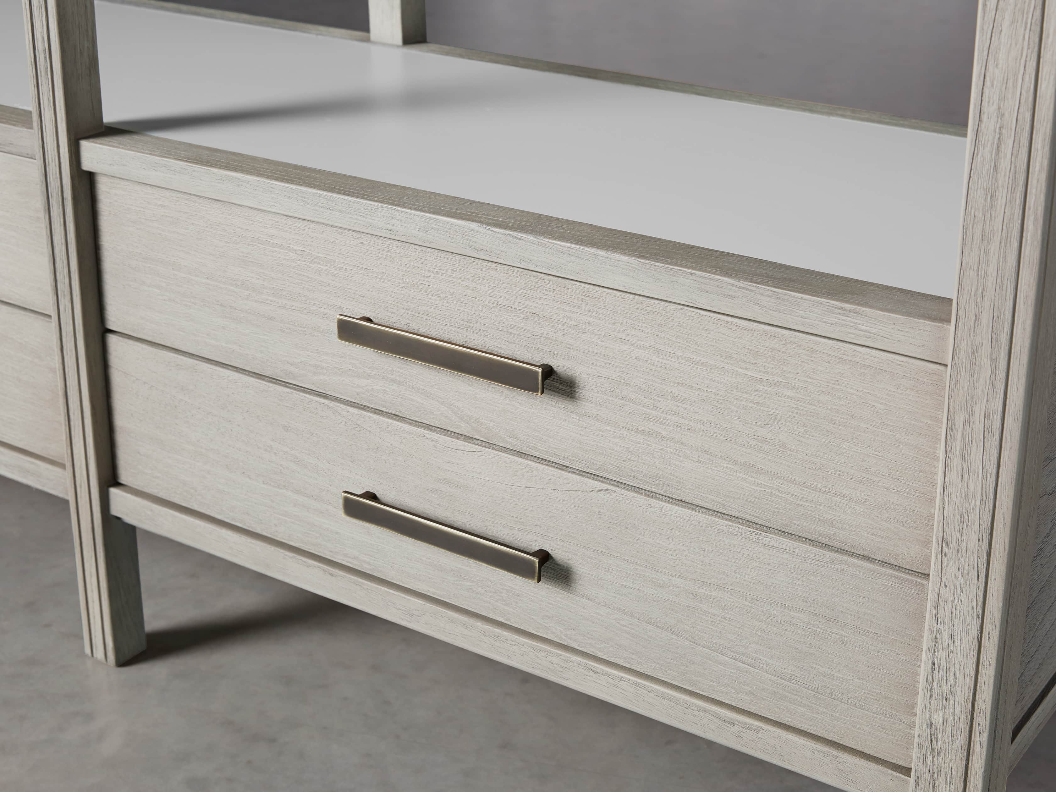 Euclid 64.25" Double Bookcase in Boulder Grey, slide 3 of 5