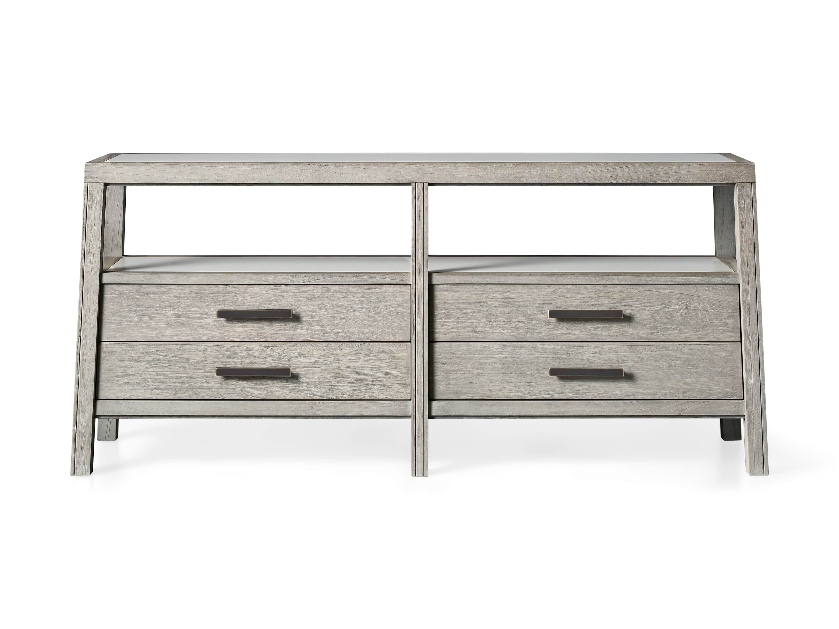 Euclid 70" Media Console in Boulder Grey, slide 5 of 5
