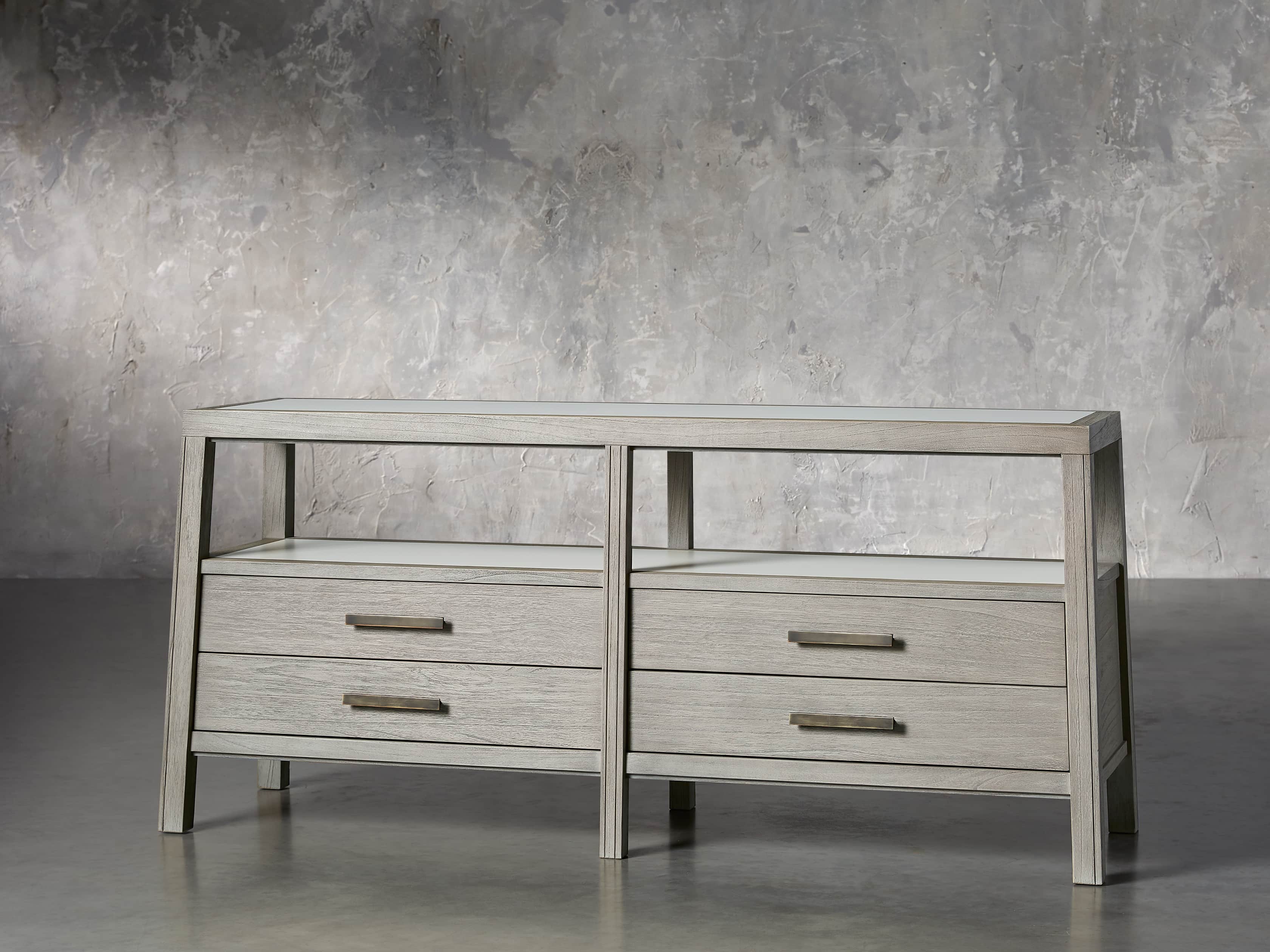 Euclid 70" Media Console in Boulder Grey, slide 2 of 5