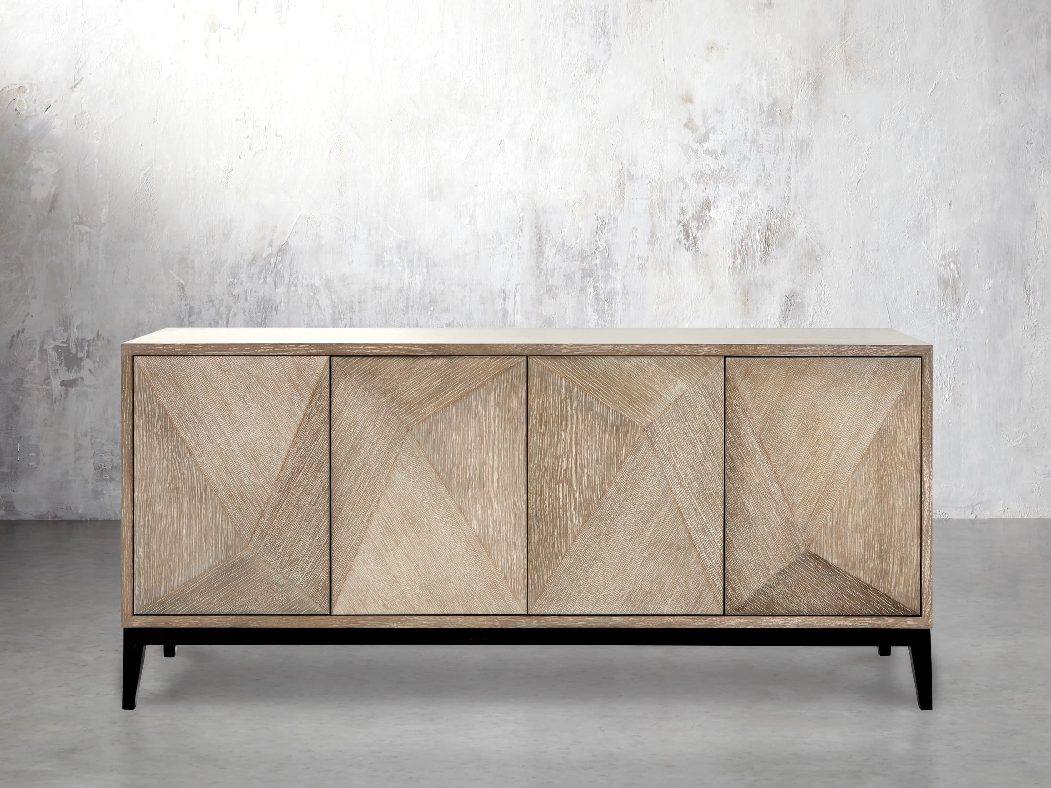 Geometric 69" Media Cabinet in Jepara Natural
