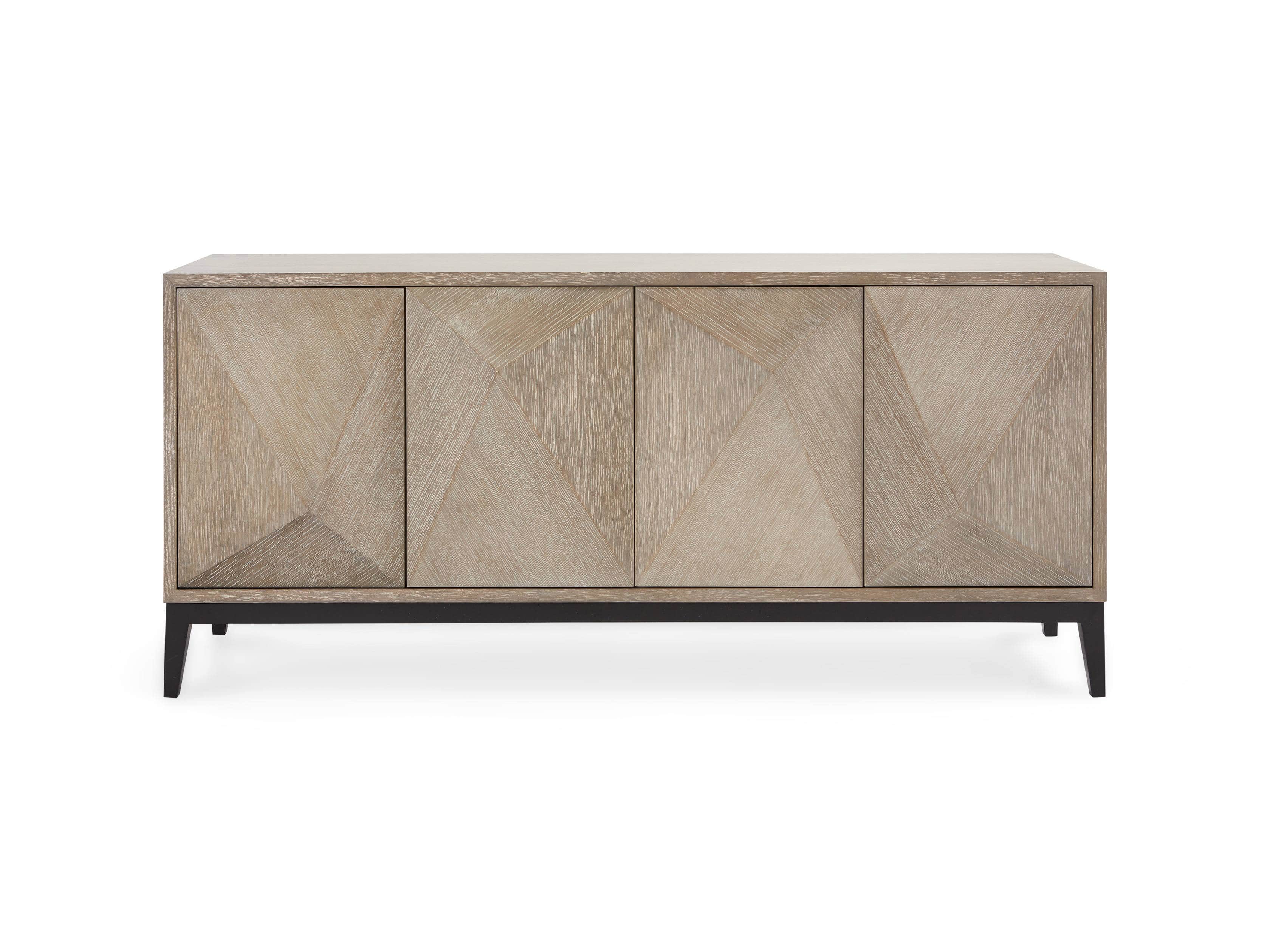 Geometric 69" Media Cabinet in Jepara Natural