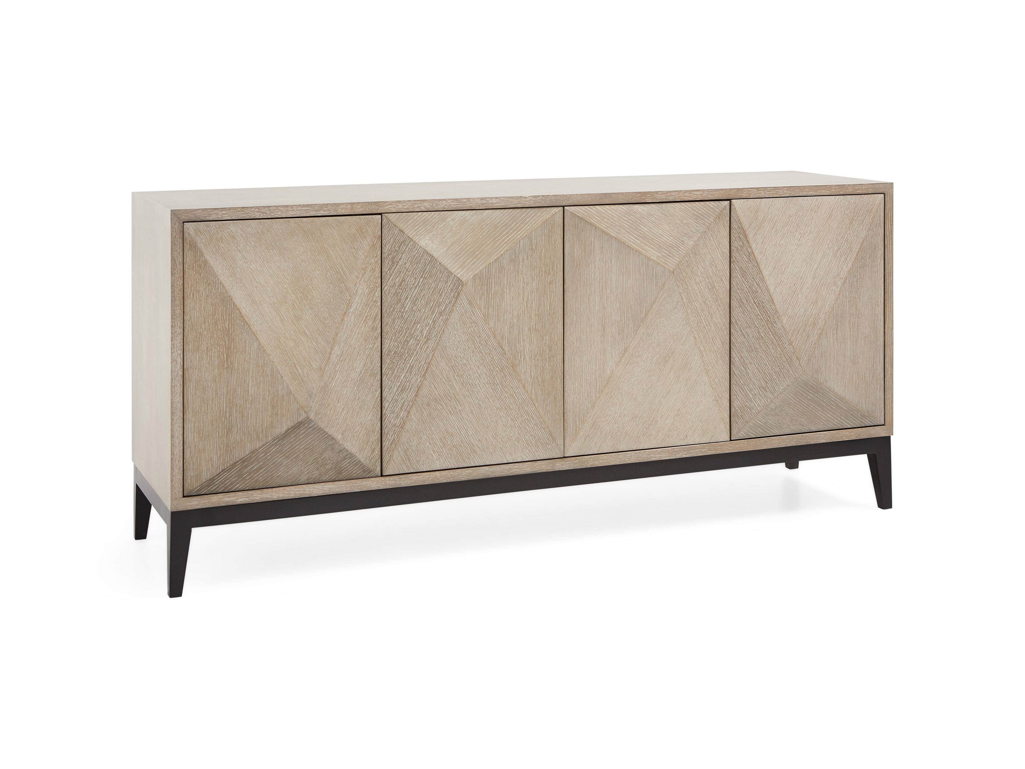 Geometric 69" Media Cabinet in Jepara Natural