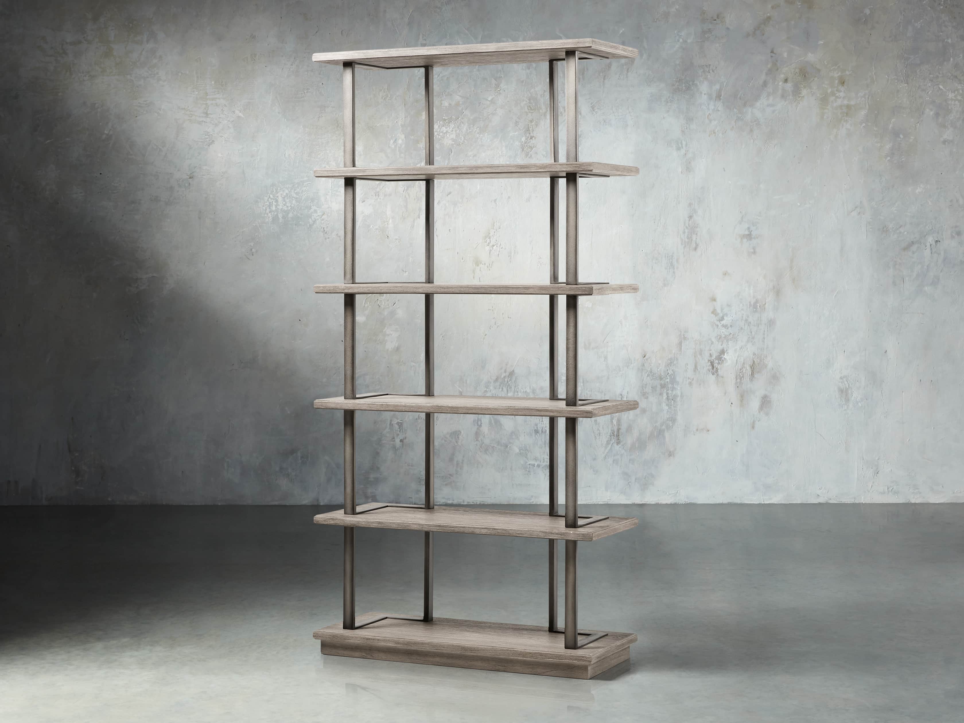 Madison 40" Single Bookcase in Stone on Ash