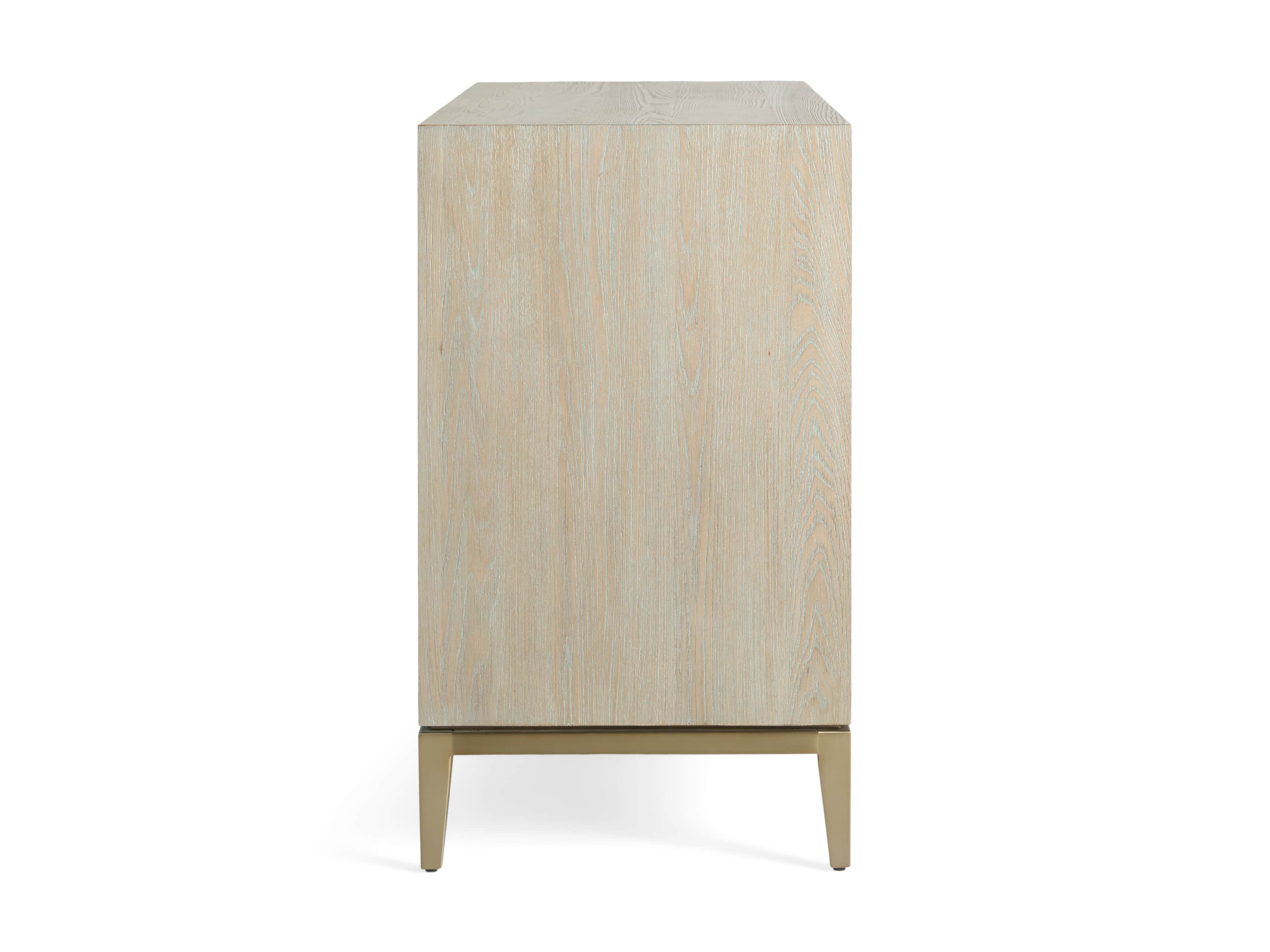 Malone 43" Two Door Cabinet with Glass Doors in Shagreen Bone, slide 8 of 8