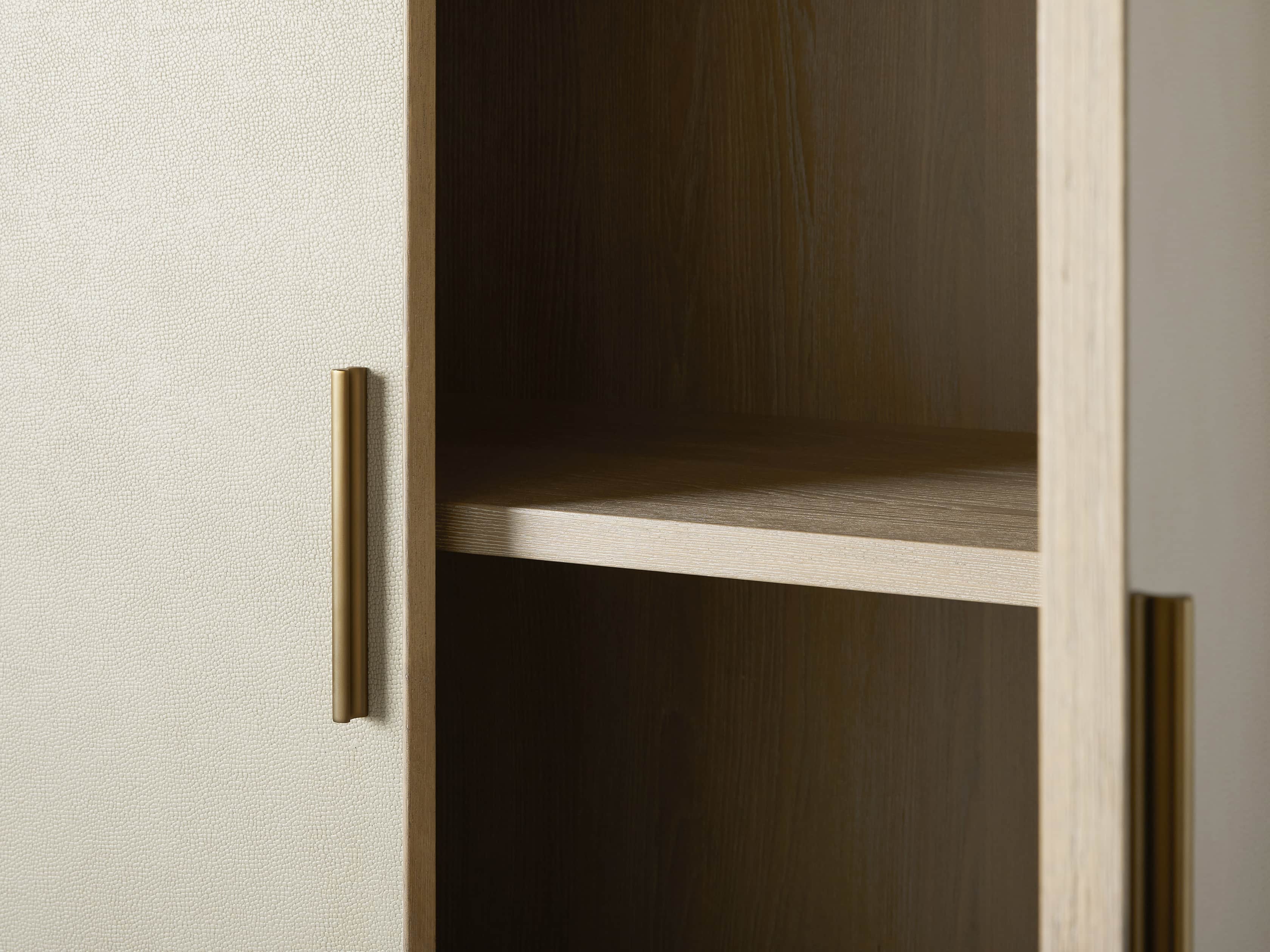 Malone 38" Display Cabinet in Shagreen Bone, slide 6 of 9
