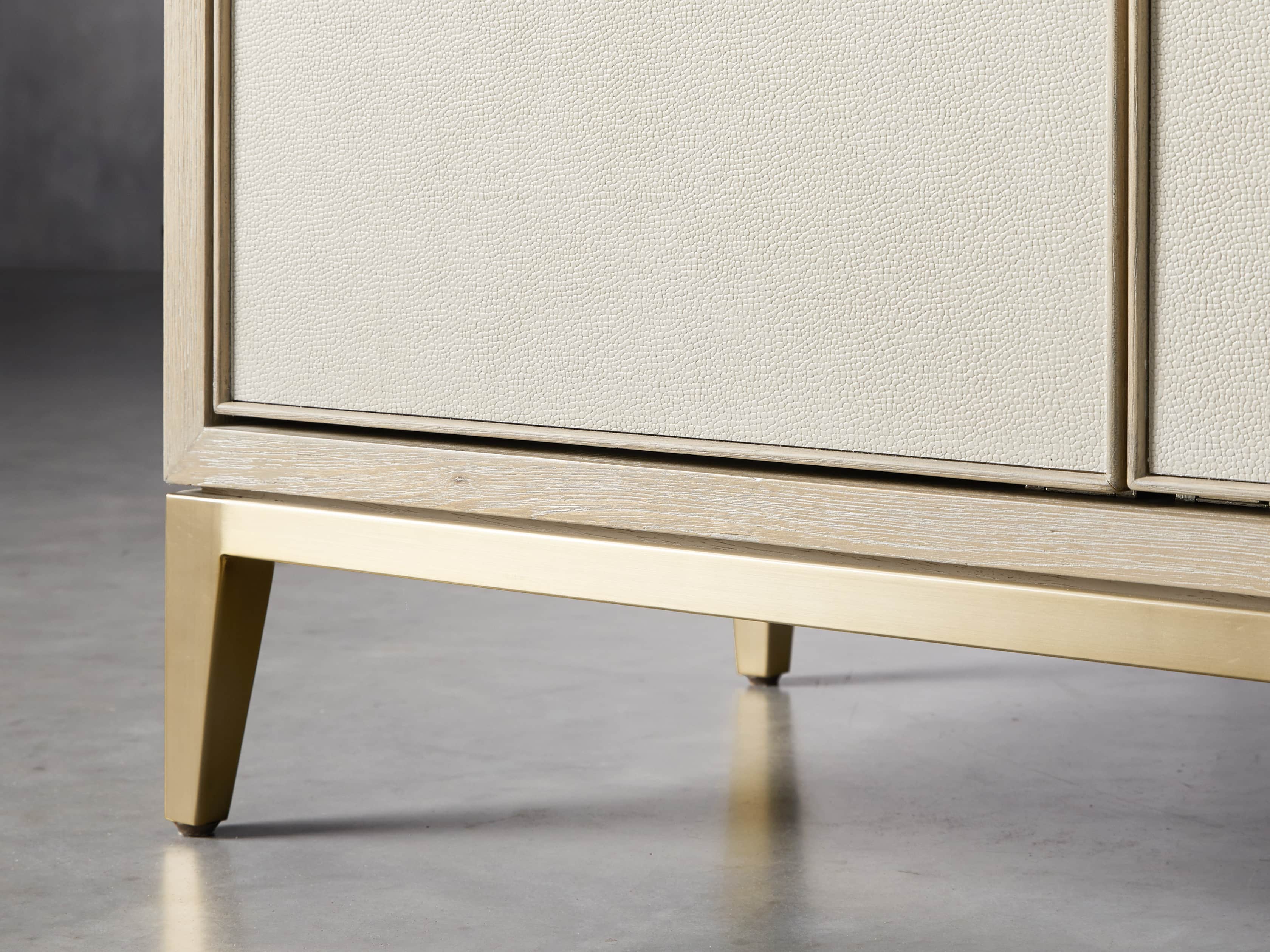 Malone 38" Display Cabinet in Shagreen Bone, slide 5 of 9