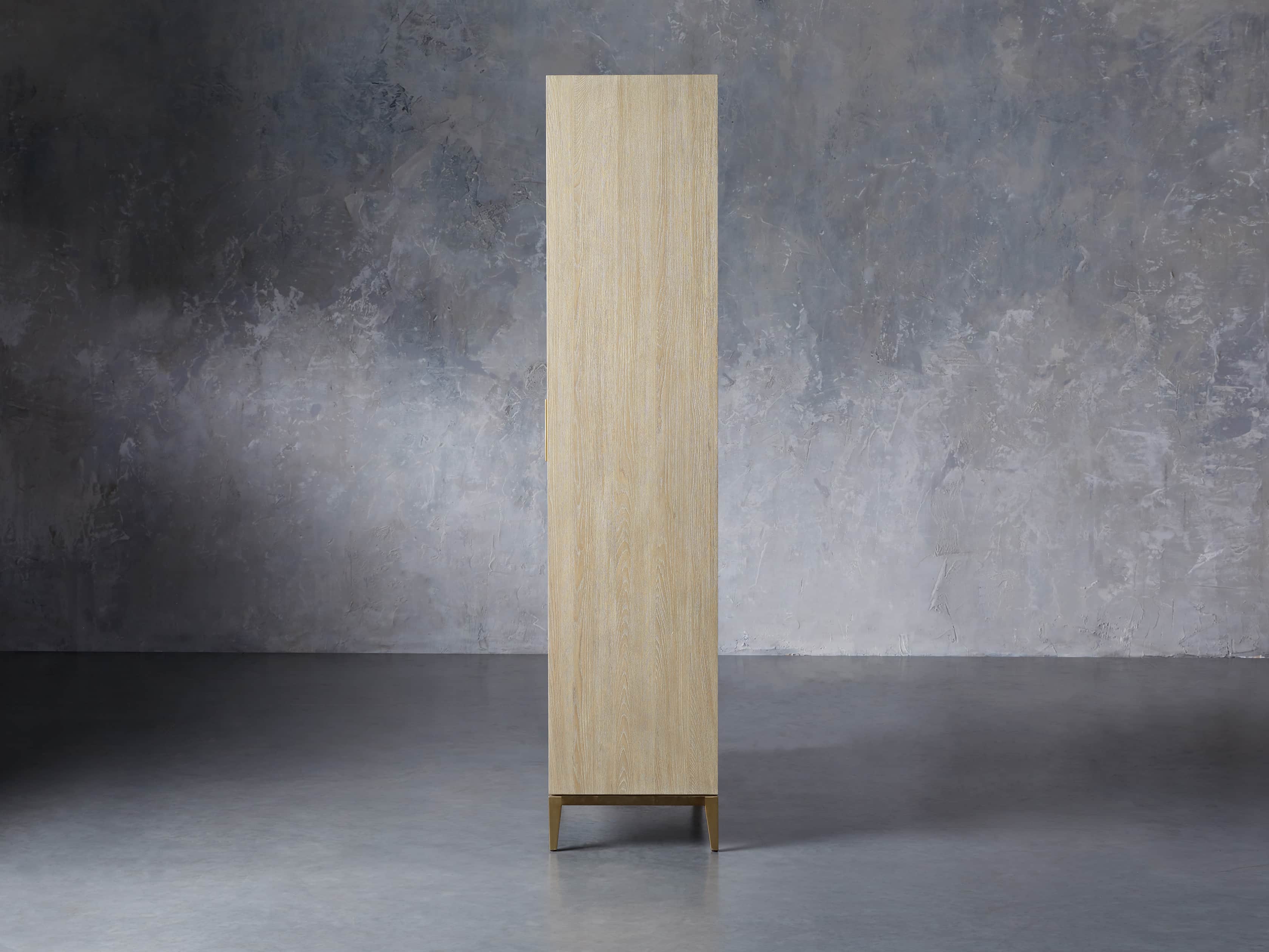 Malone 38" Display Cabinet with Glass Doors in Shagreen Bone, slide 4 of 8