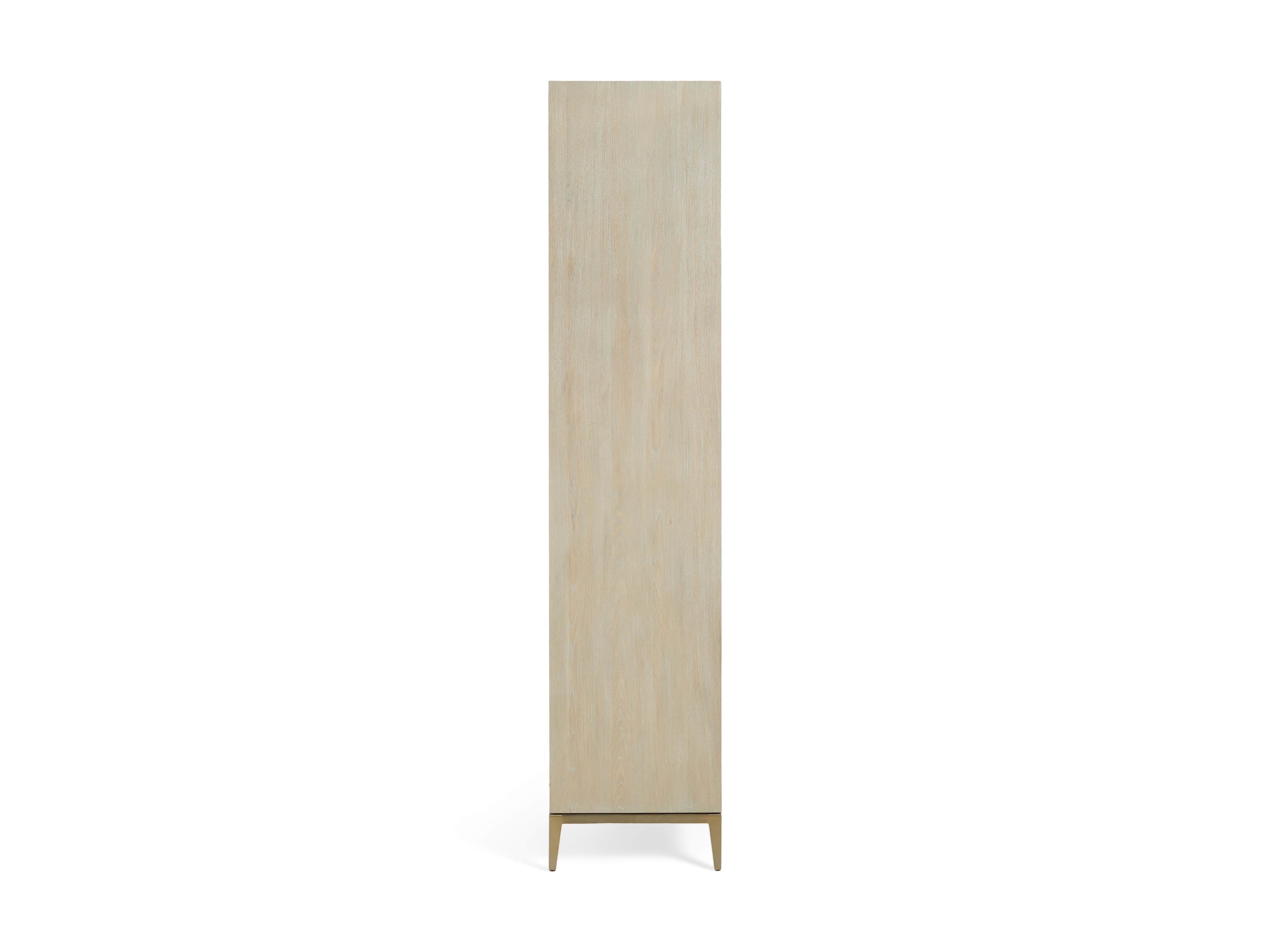 Malone 38" Display Cabinet with Glass Doors in Shagreen Bone, slide 8 of 8