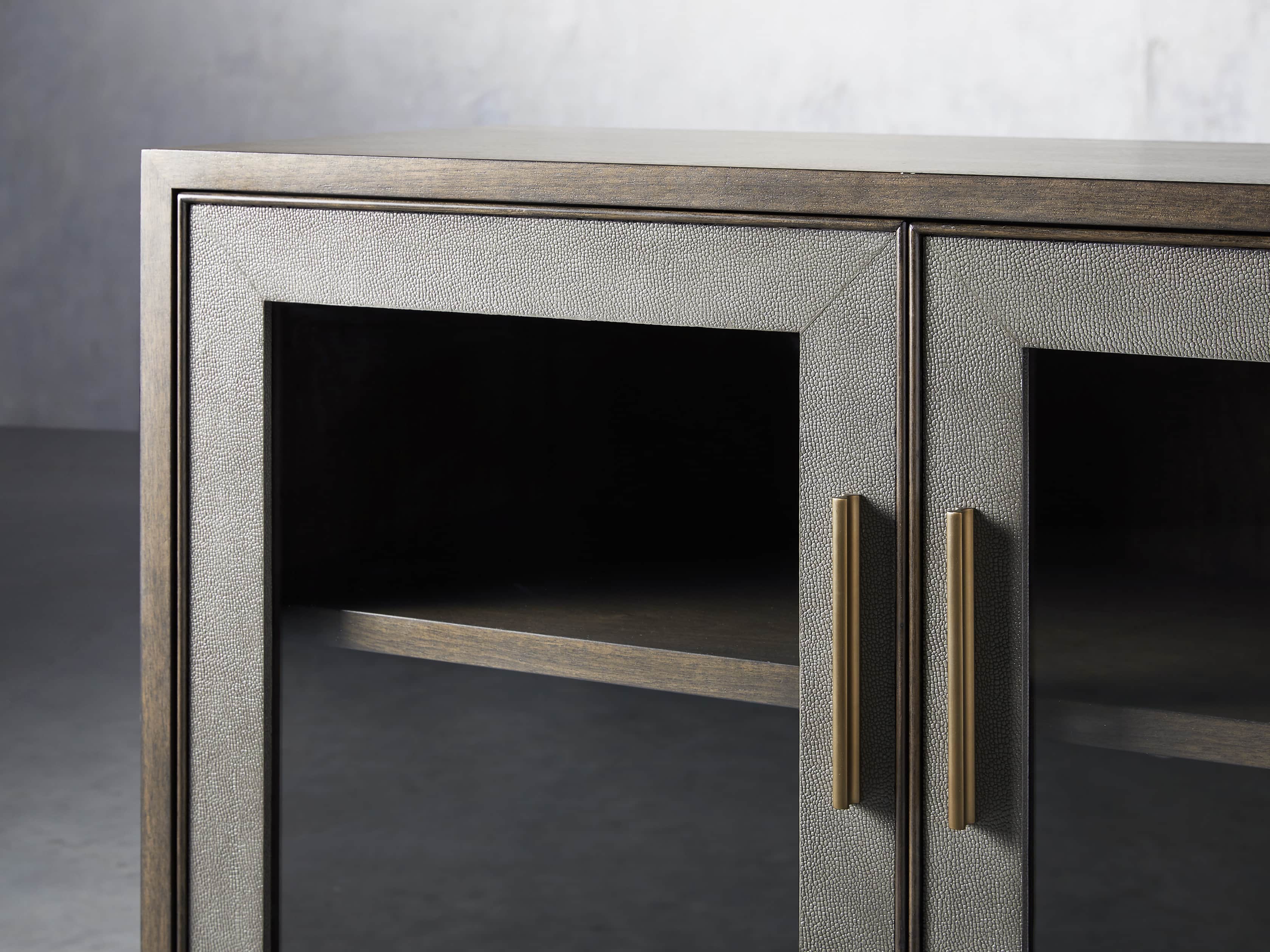 Malone 71" Media Console with Glass Doors in Dark Walnut, slide 5 of 8
