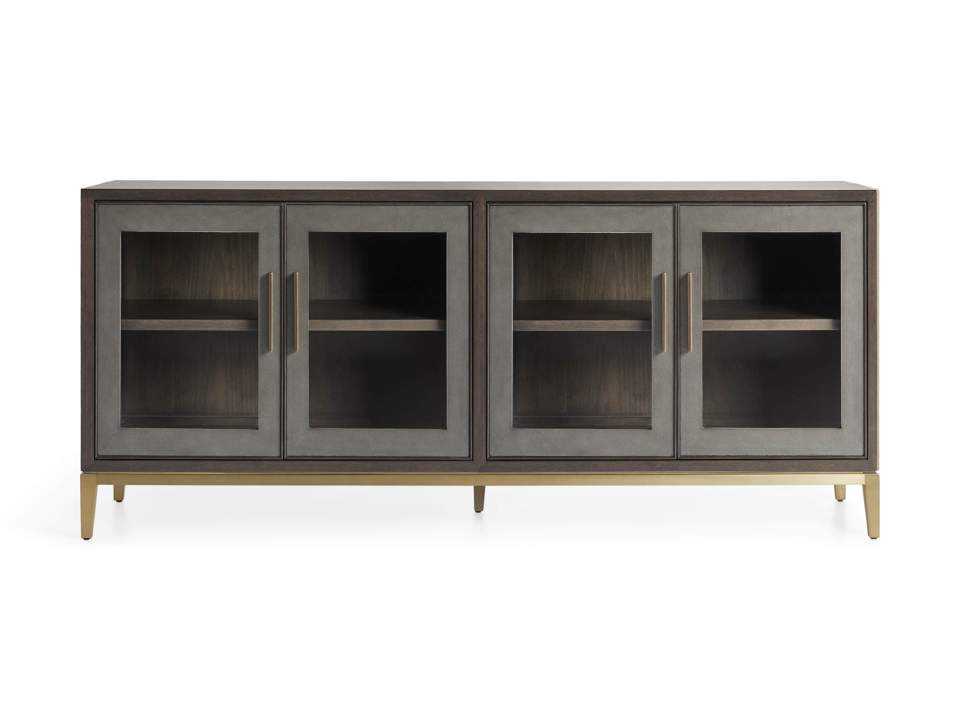 Malone 71" Media Console with Glass Doors in Dark Walnut, slide 7 of 8