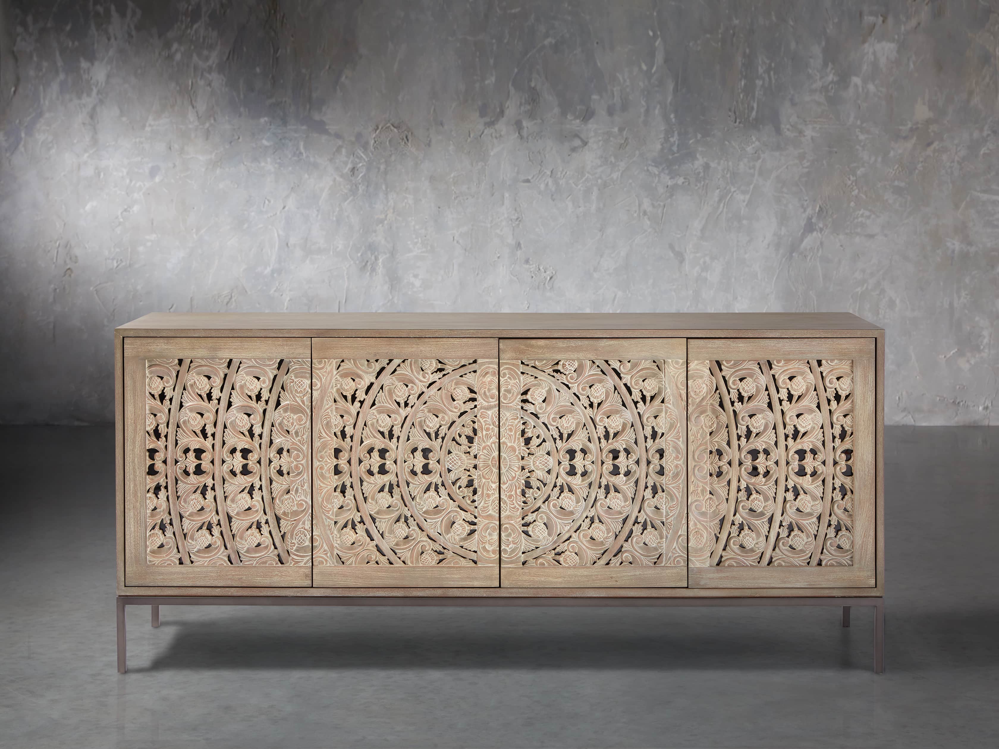 Mandara 71” Media Console in Jepara Natural