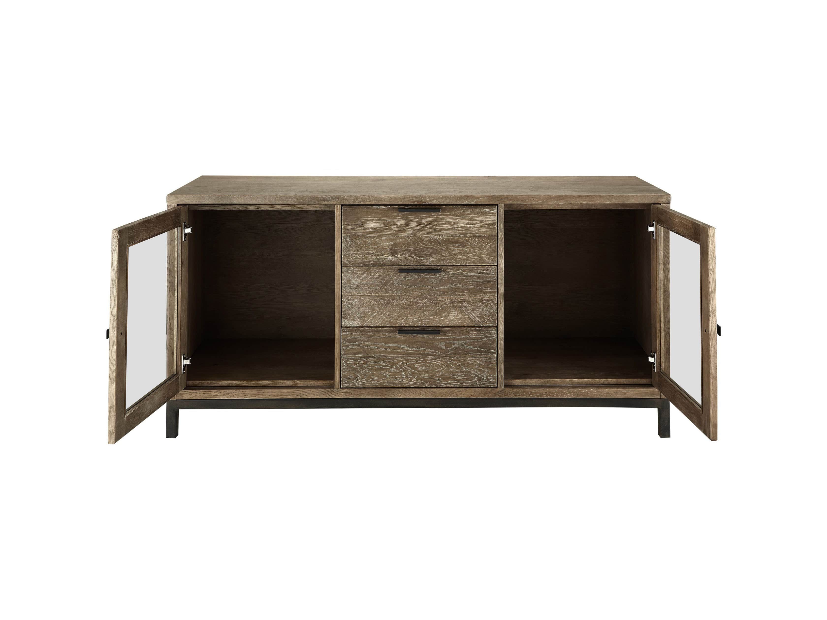 Palmer 2 Door Media Console In Natural Oak
