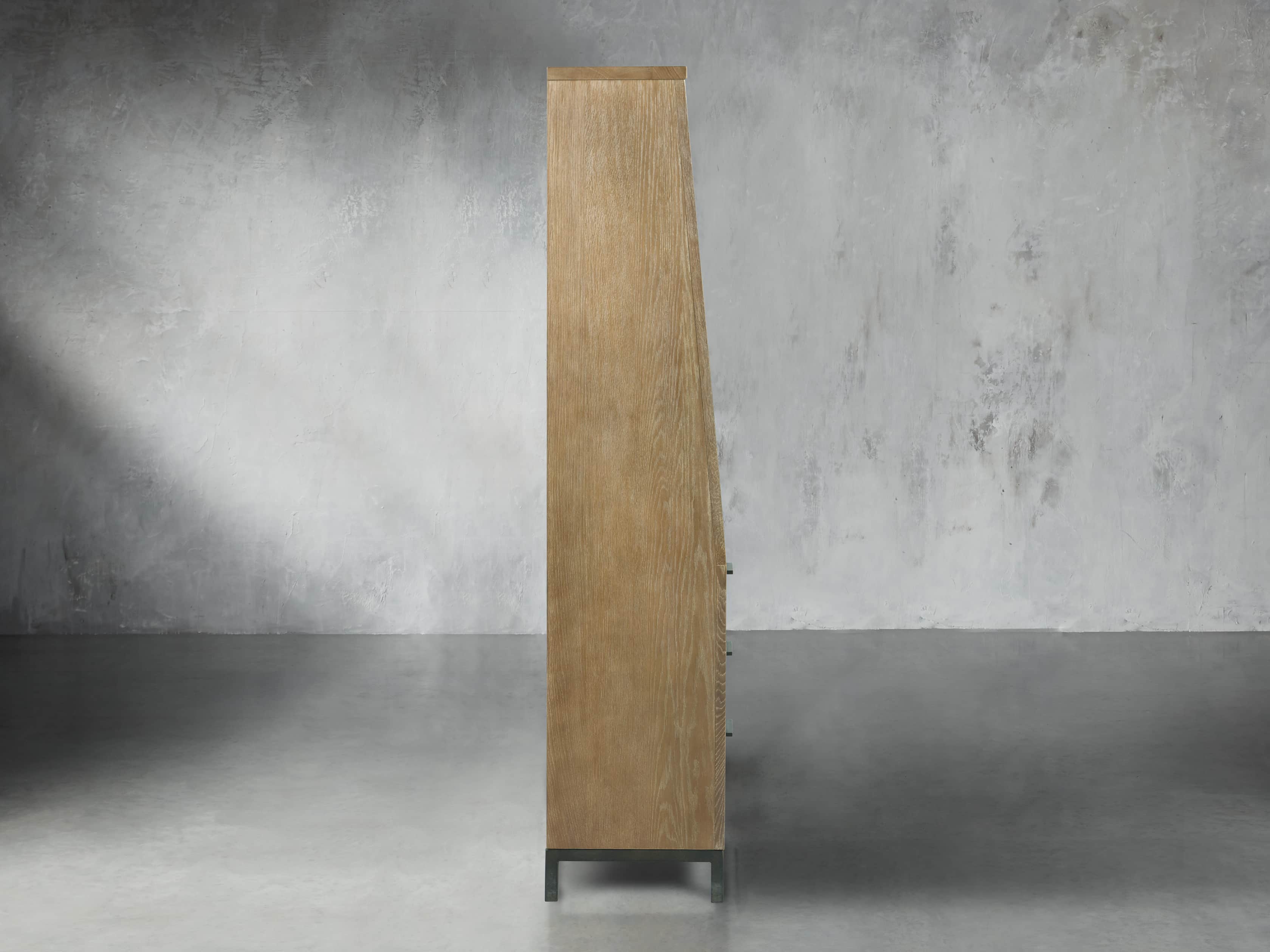 Palmer Angled Bookcase In Natural Oak