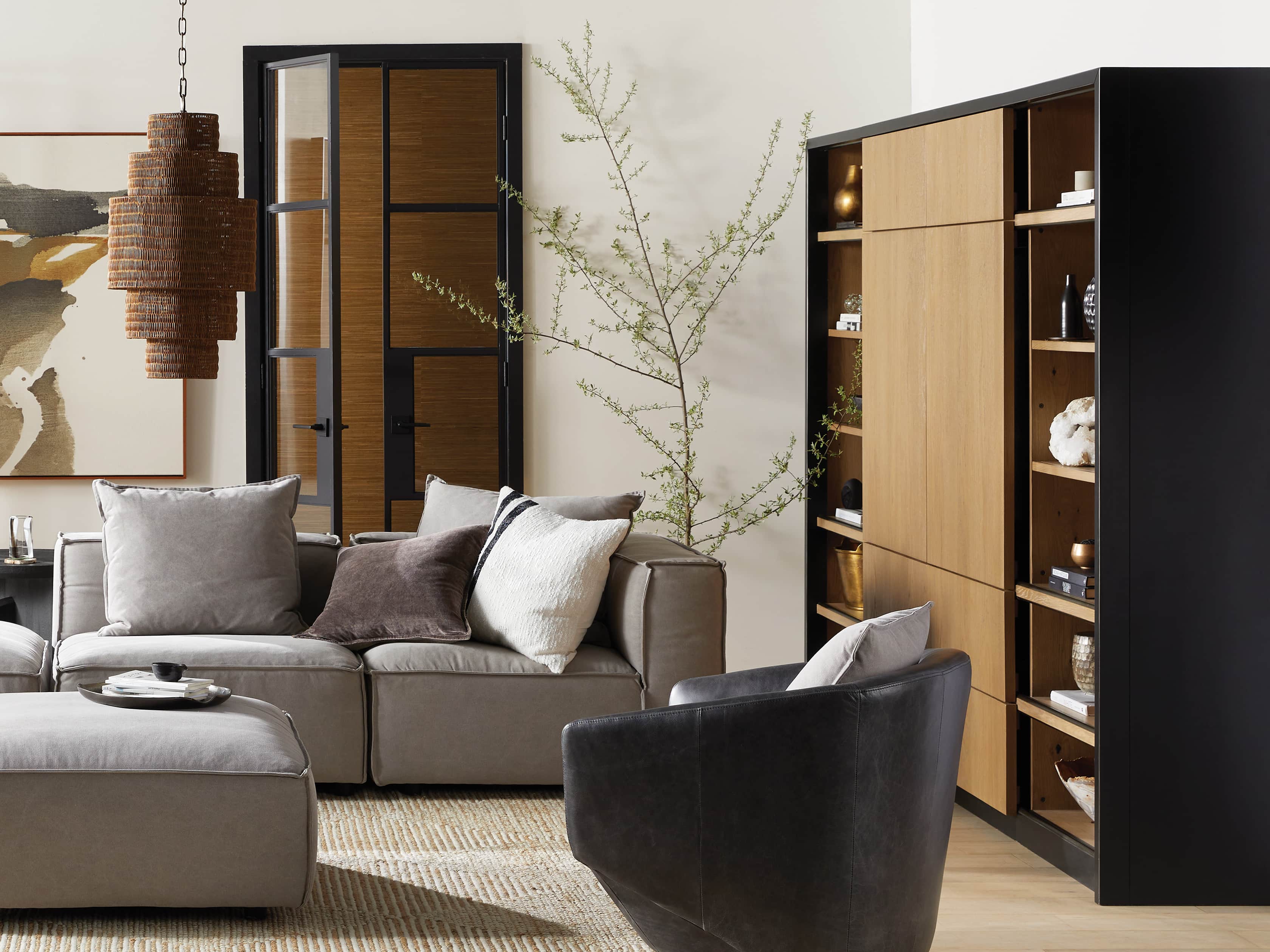 Reed Wall Unit in Usine Black, slide 2 of 12