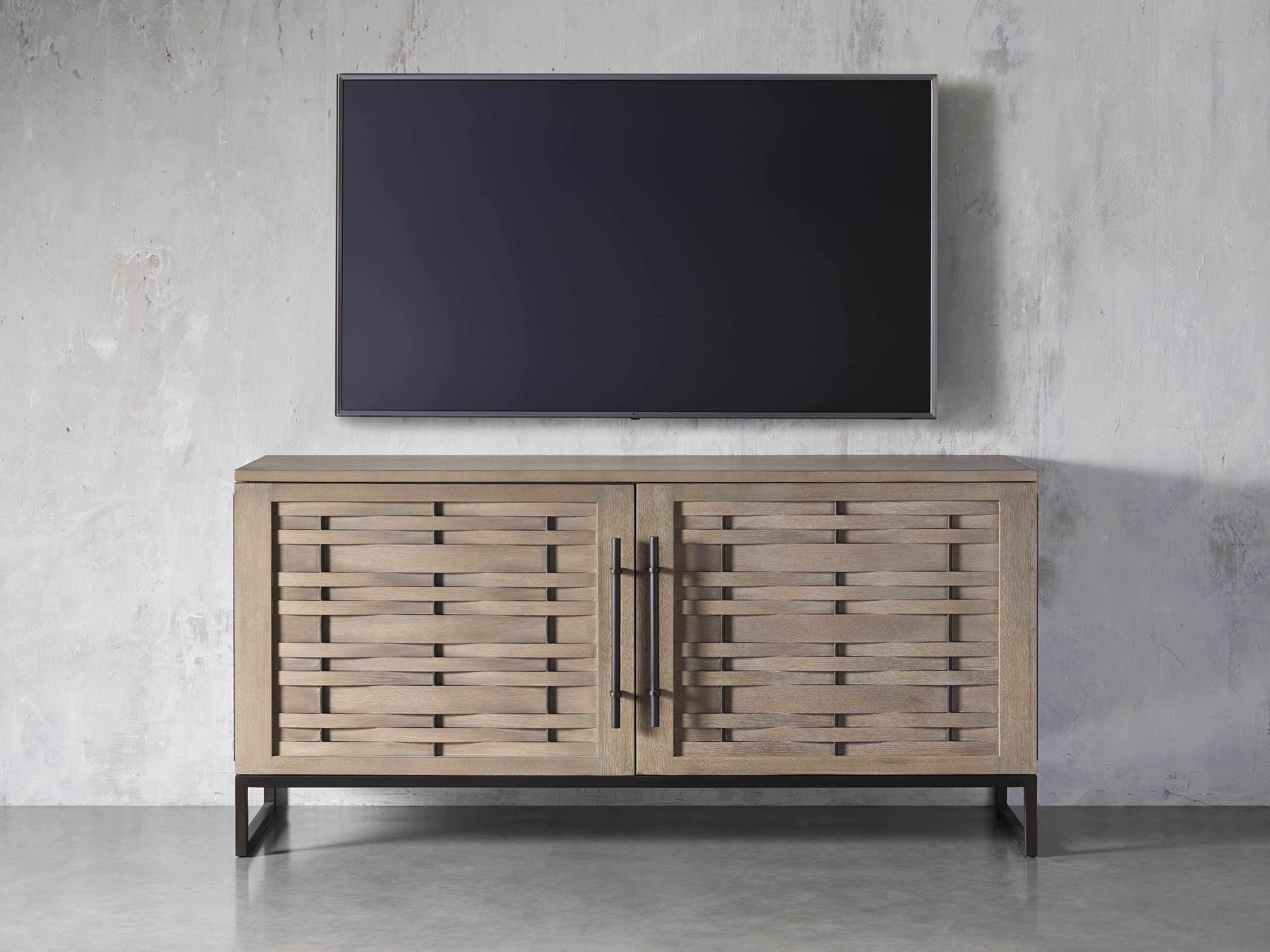 Reye 67" Media Cabinet in Cove Almond, slide 3 of 5