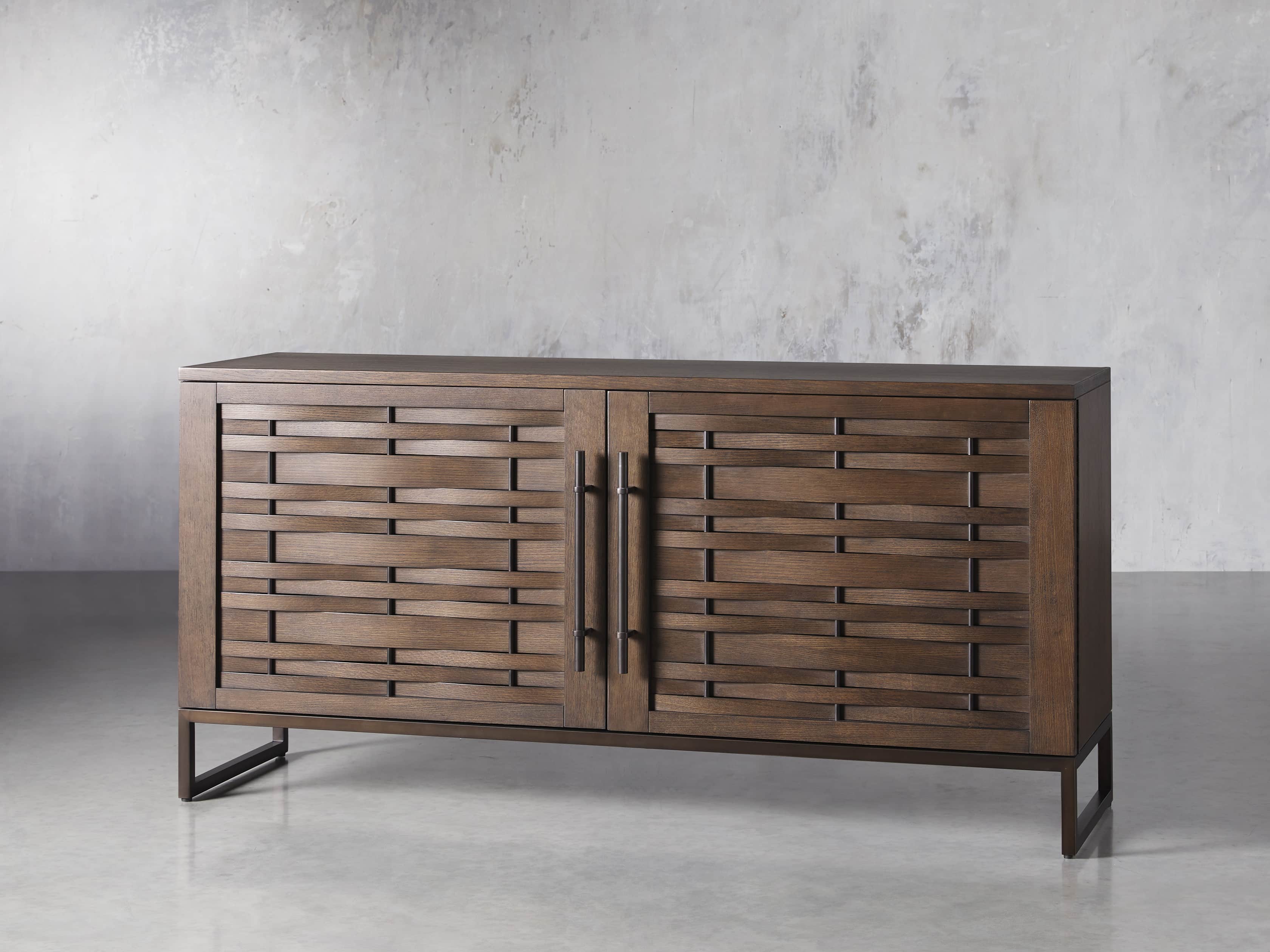 Reye 67" Media Cabinet in Smoked Bronze, slide 2 of 5