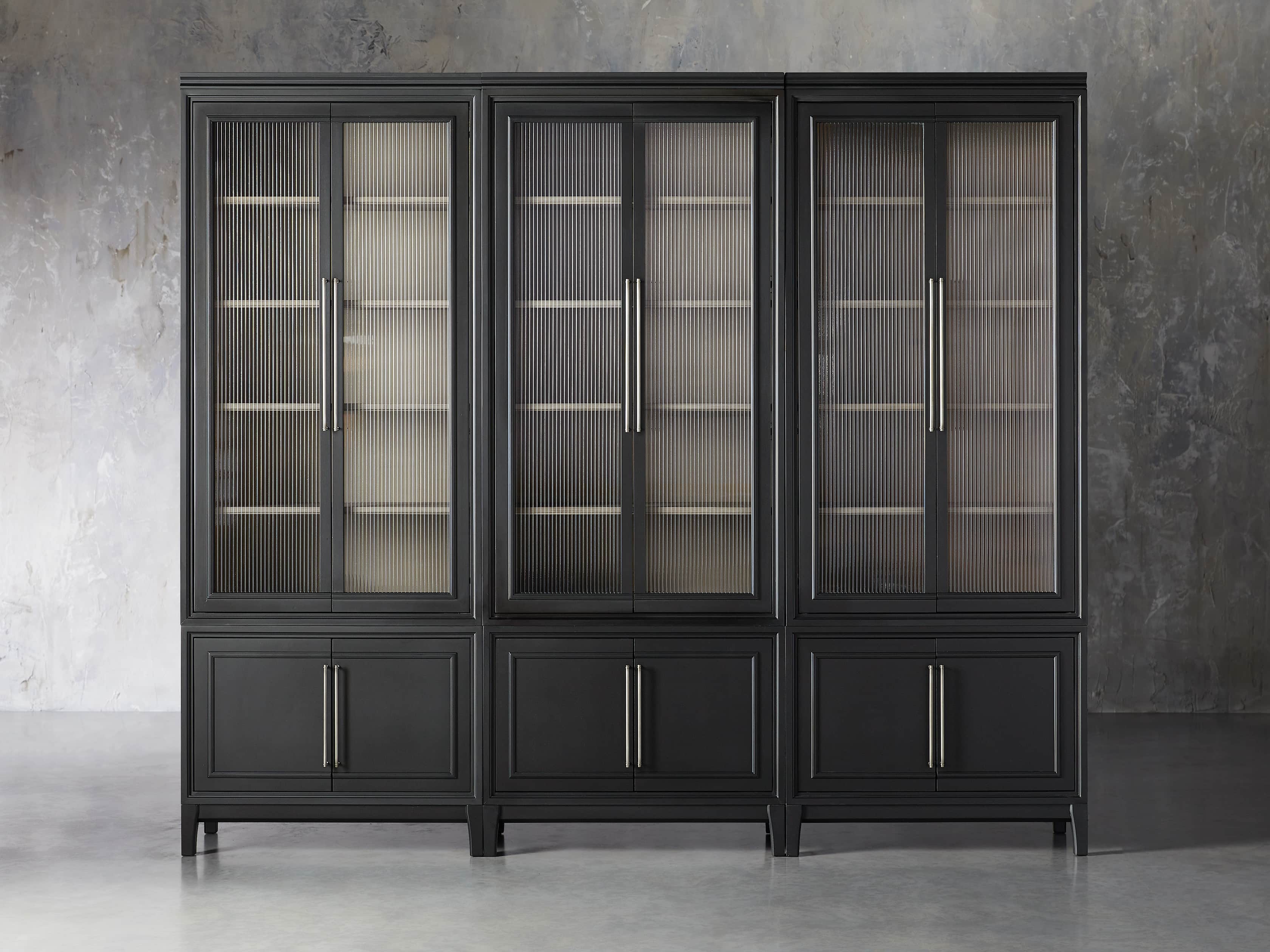 Rowan Modular 105" Triple Cabinet in Scoria Black, slide 1 of 10