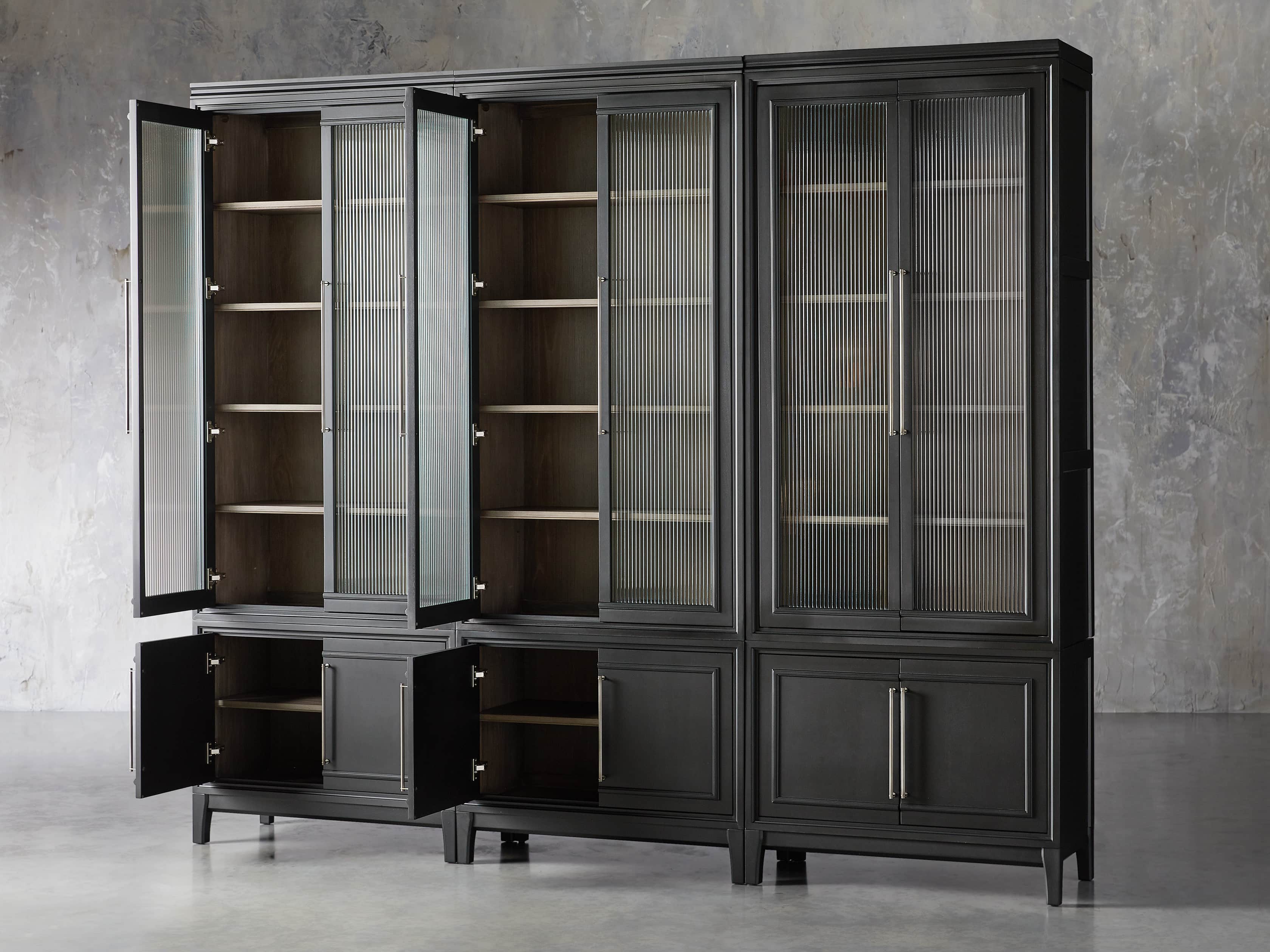 Rowan Modular 105" Triple Cabinet in Scoria Black, slide 3 of 10