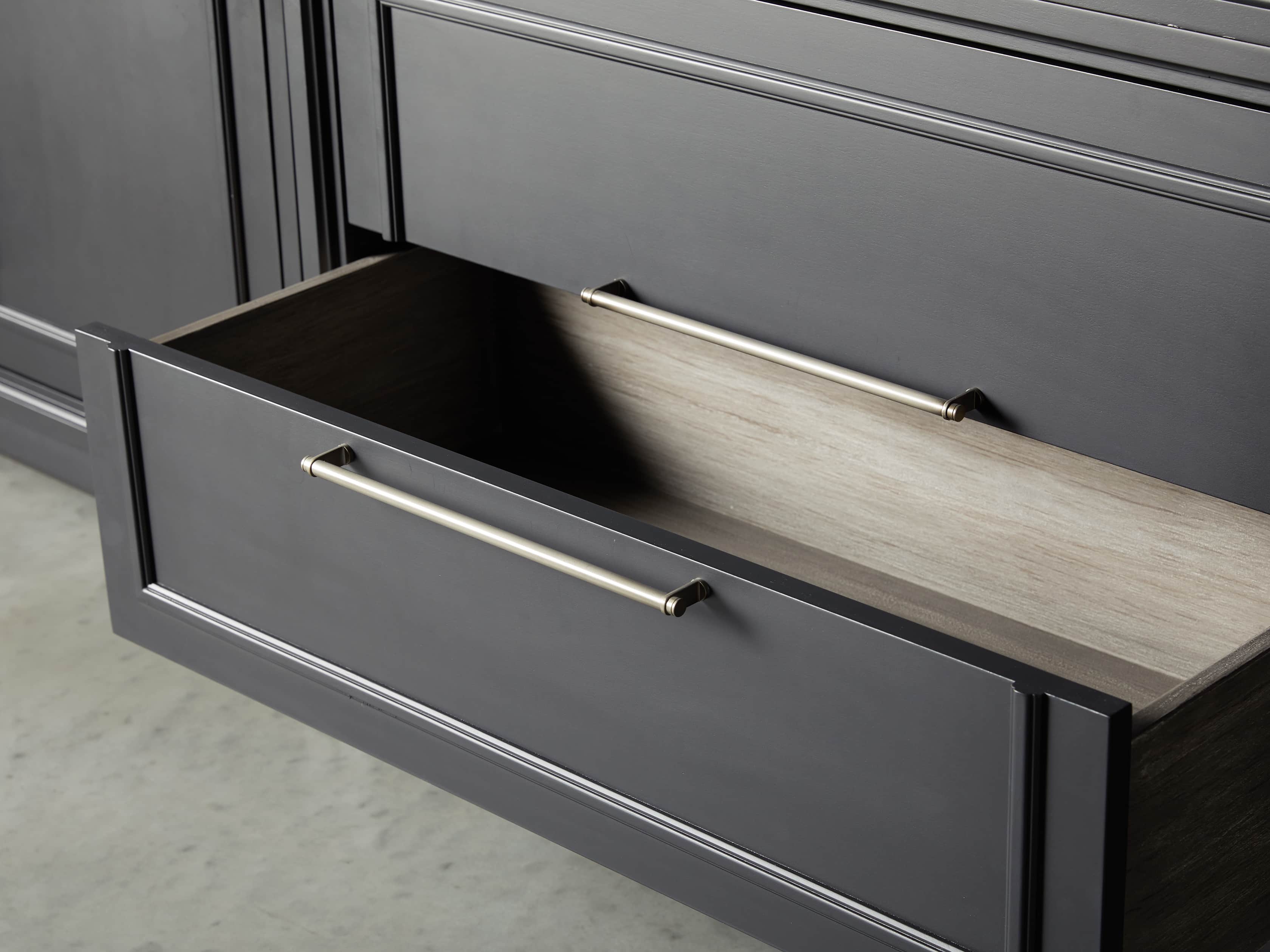 Rowan Modular 105" Large Descending Wall Unit in Scoria Black, slide 5 of 8