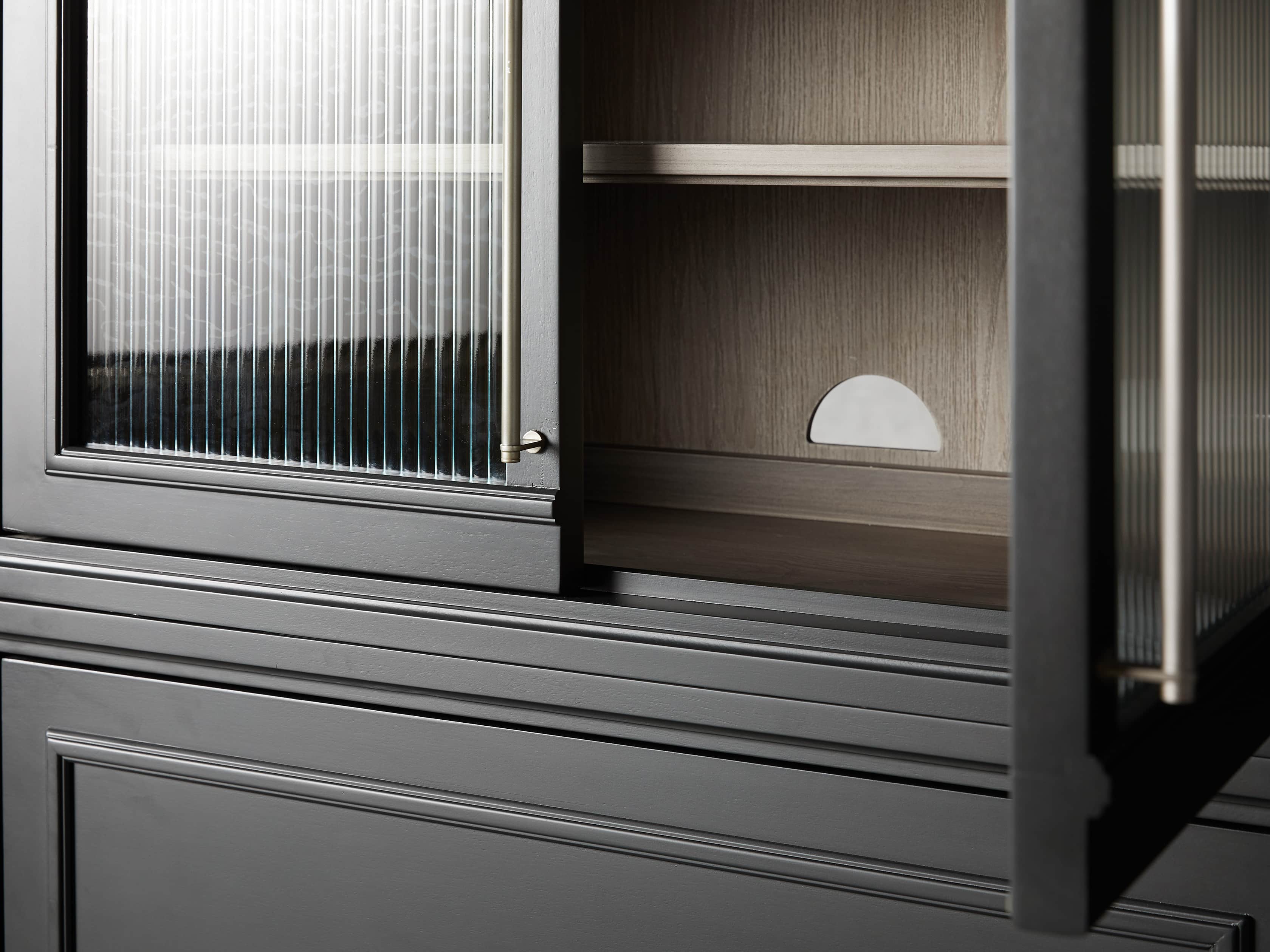 Rowan Modular 105" Large Descending Wall Unit in Scoria Black, slide 6 of 8