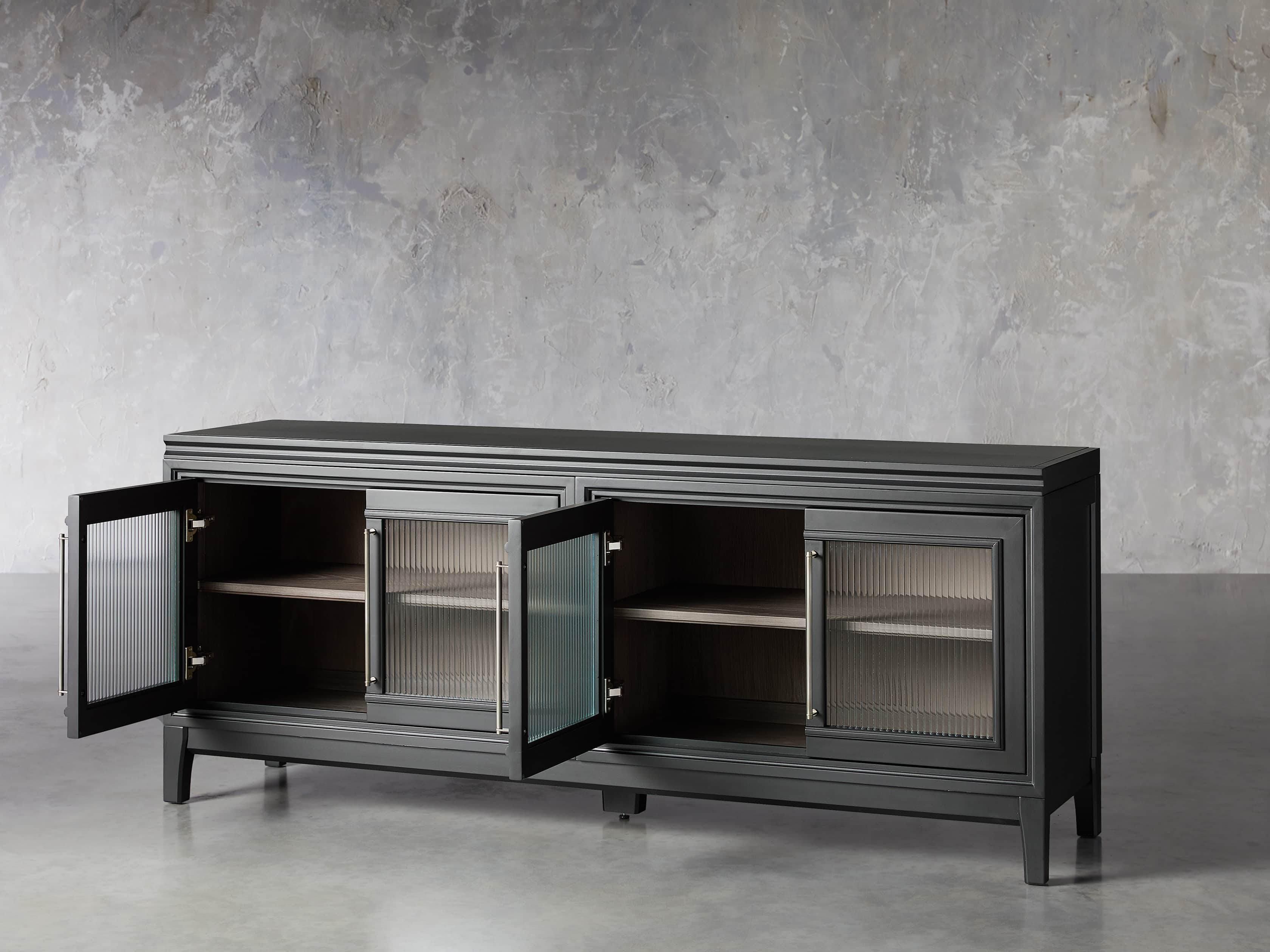 Rowan Modular 70" Media Console in Scoria Black, slide 3 of 8