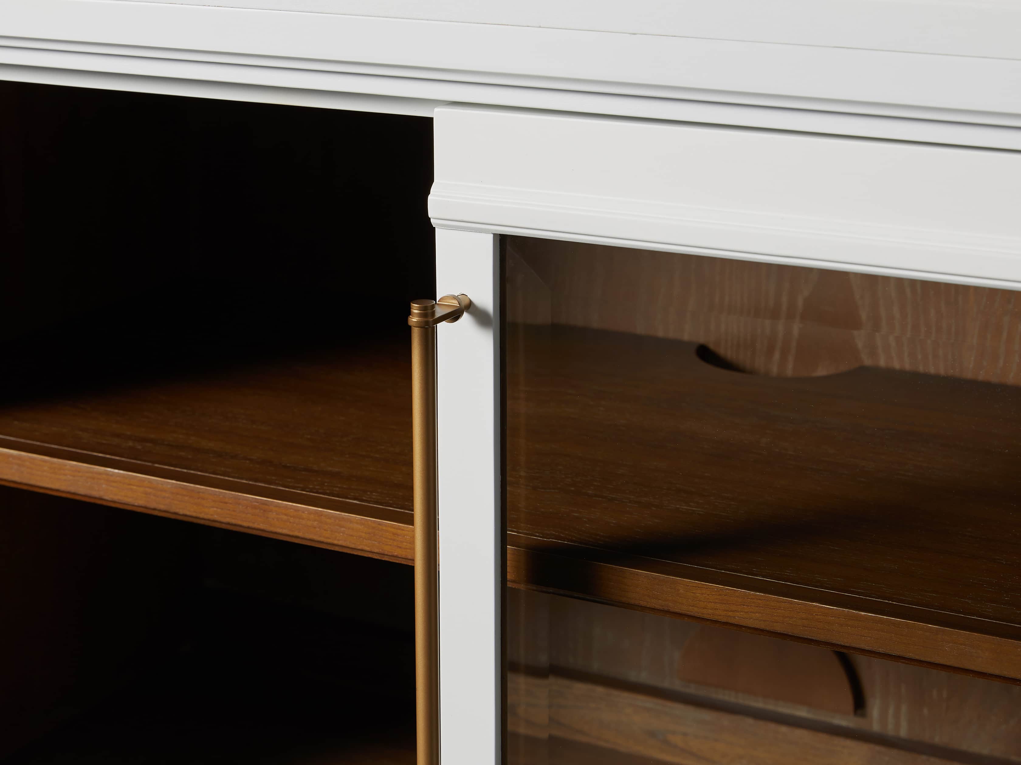 Rowan Beveled Glass-Double Door Cabinet in Cirrus, slide 4 of 5