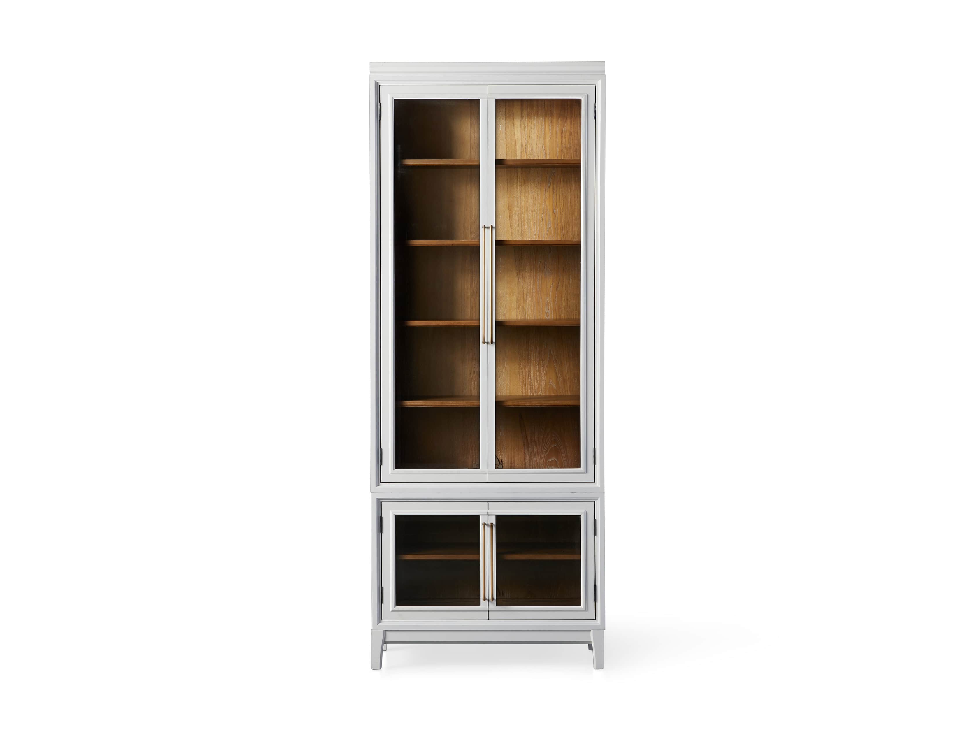 Rowan Beveled Glass-Double Door Cabinet in Cirrus, slide 5 of 5