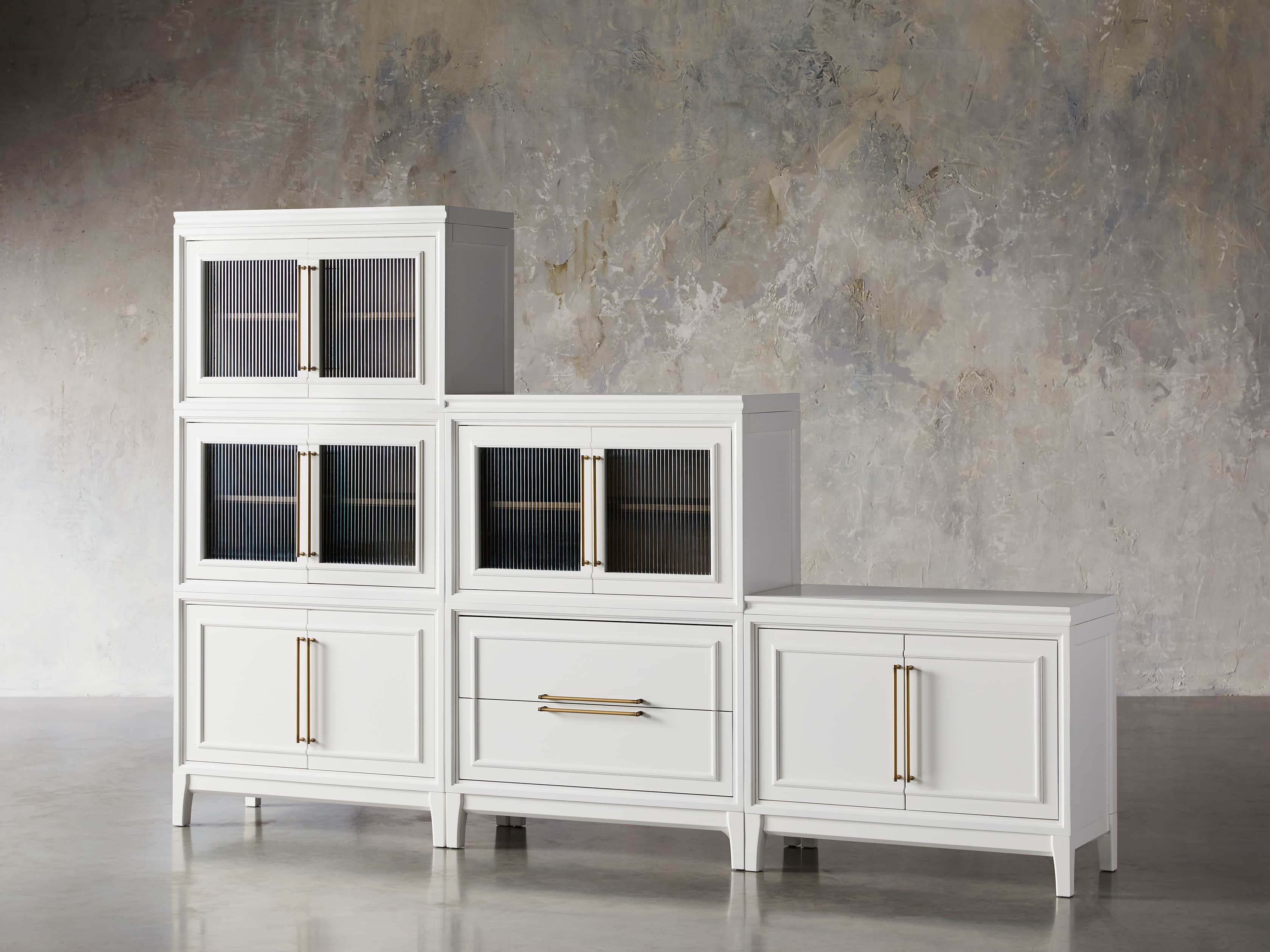Rowan Modular 105" Descending Wall Unit in Cirrus, slide 3 of 12
