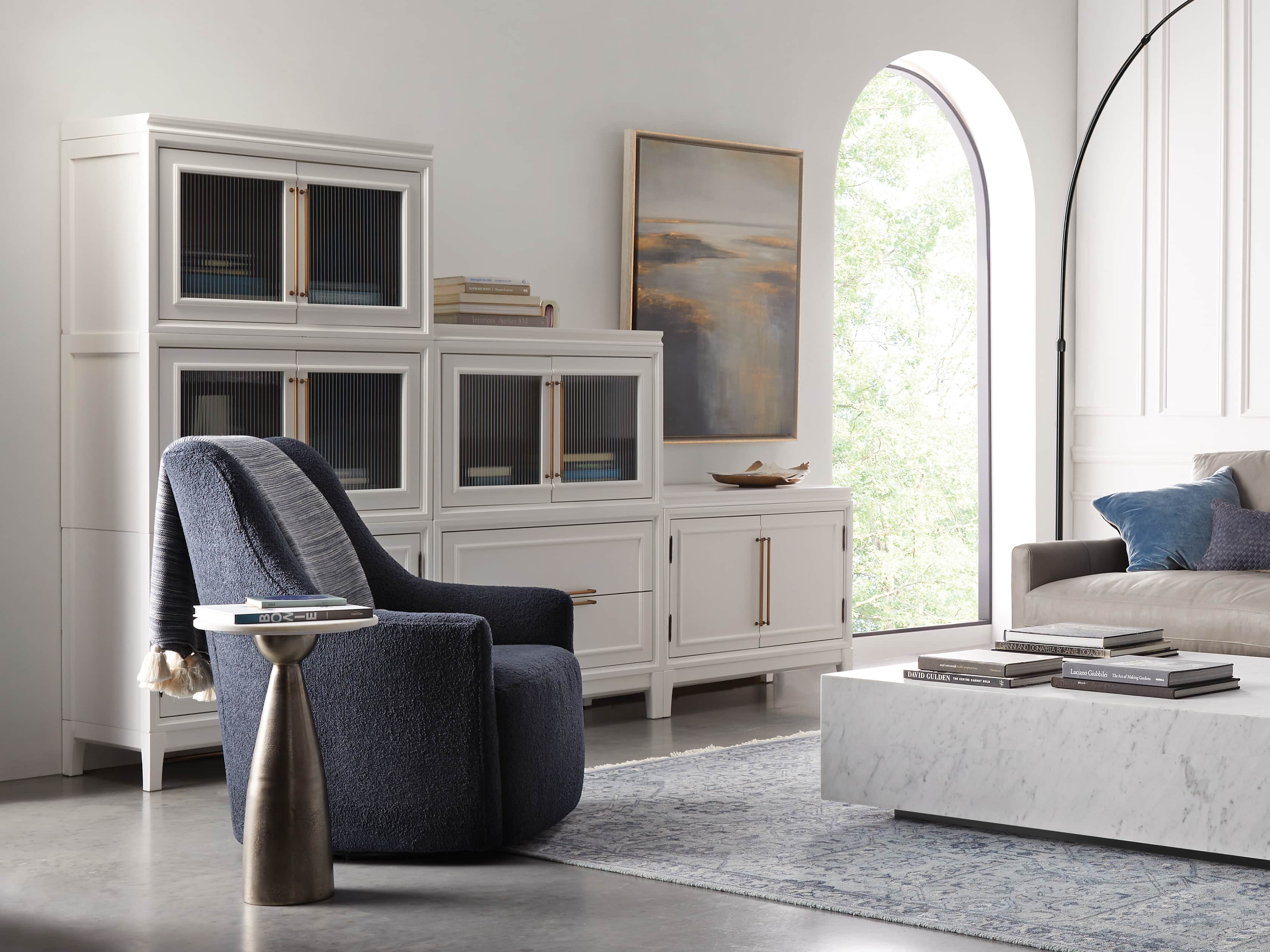 Rowan Modular 105" Descending Wall Unit in Cirrus, slide 11 of 12