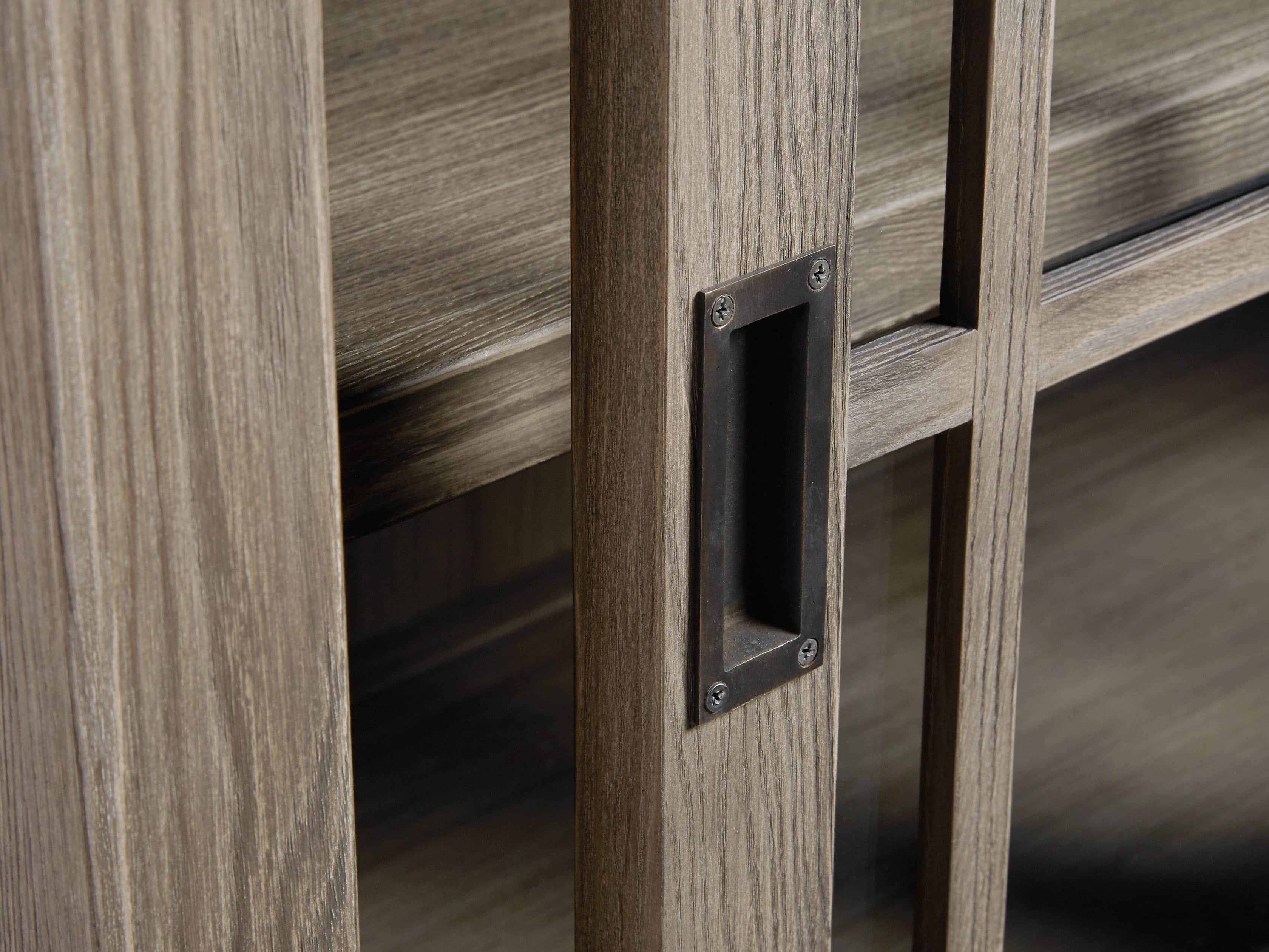 Spencer 48" Glass Cabinet in Stone on Ash, slide 6 of 8