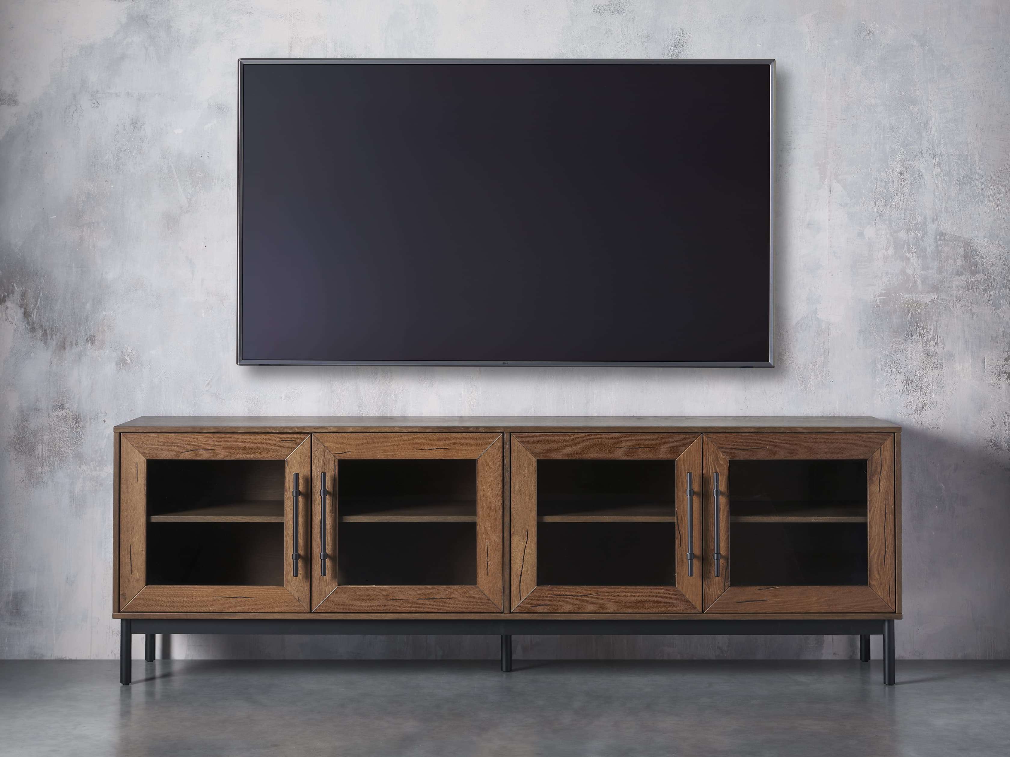 Sullivan 60" Media Console in Northman Oak, slide 3 of 5