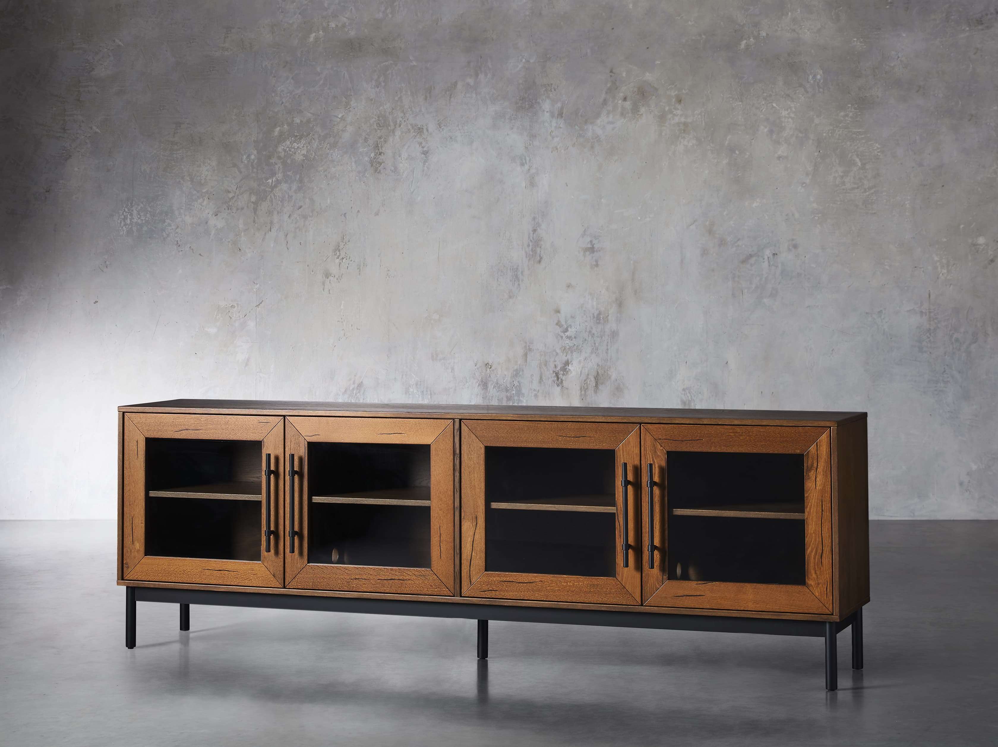 Sullivan 60" Media Console in Northman Oak, slide 2 of 5