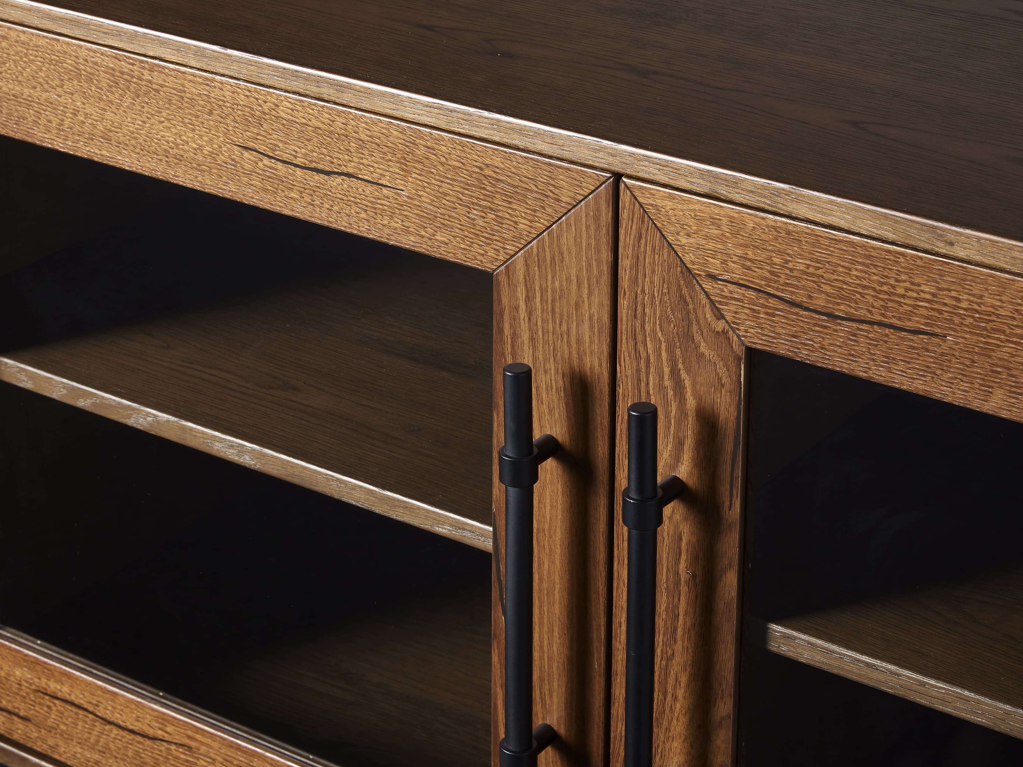 Sullivan 60" Media Console in Northman Oak, slide 4 of 5