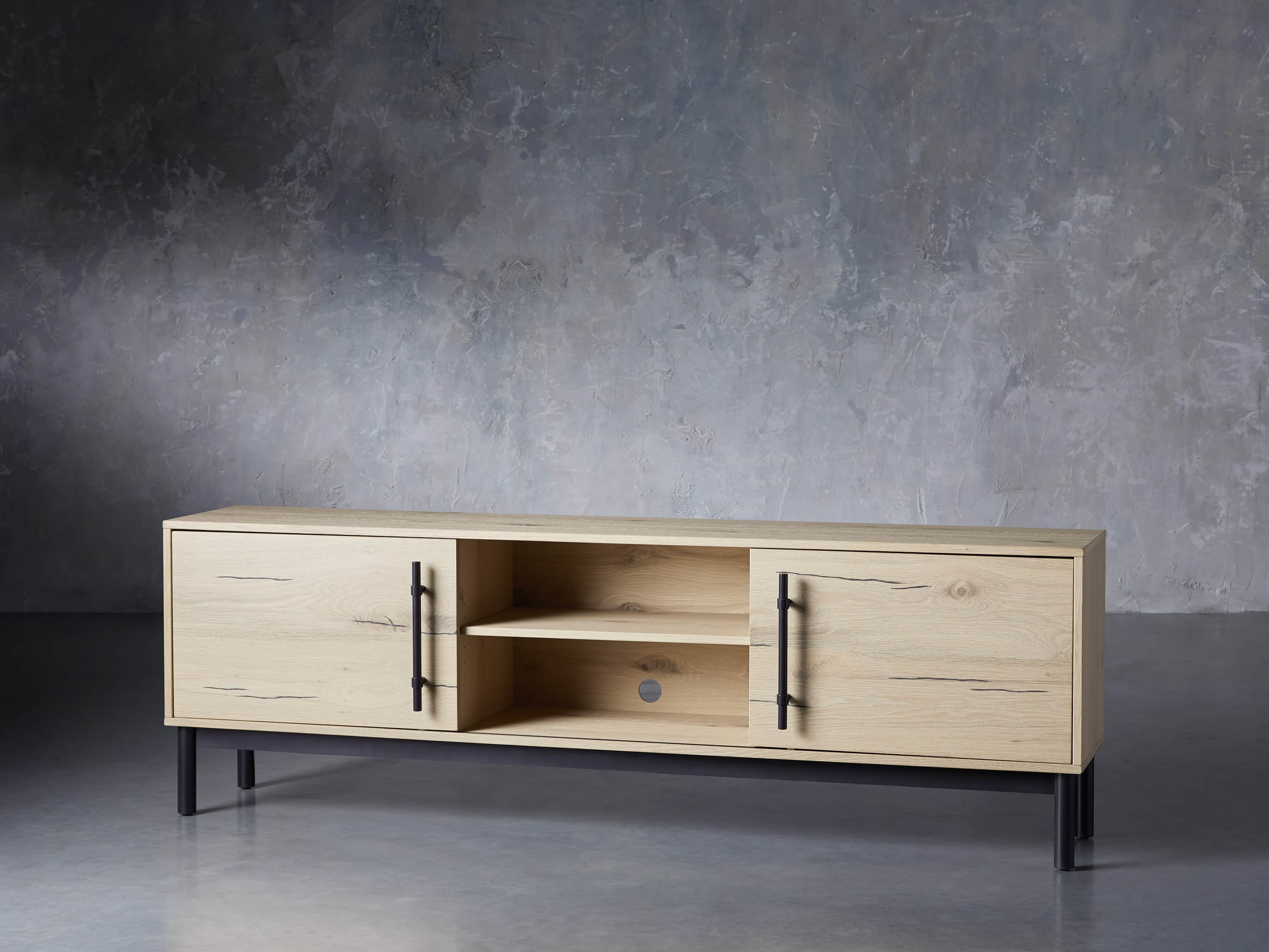 Sullivan 80" Media Console in Northman Sable, slide 2 of 10