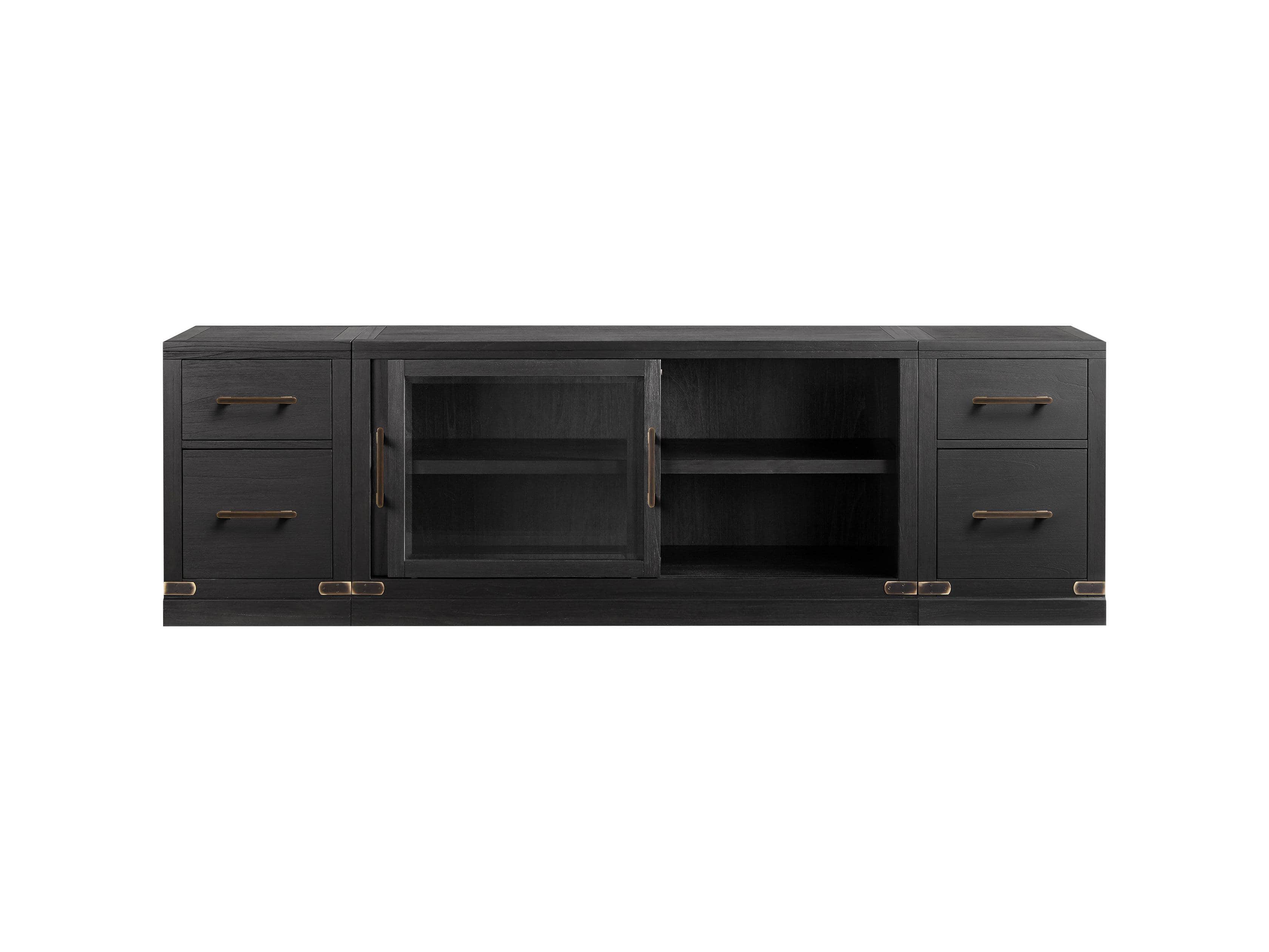 Tremont Modular 100” Media Console in Dry Branch Black