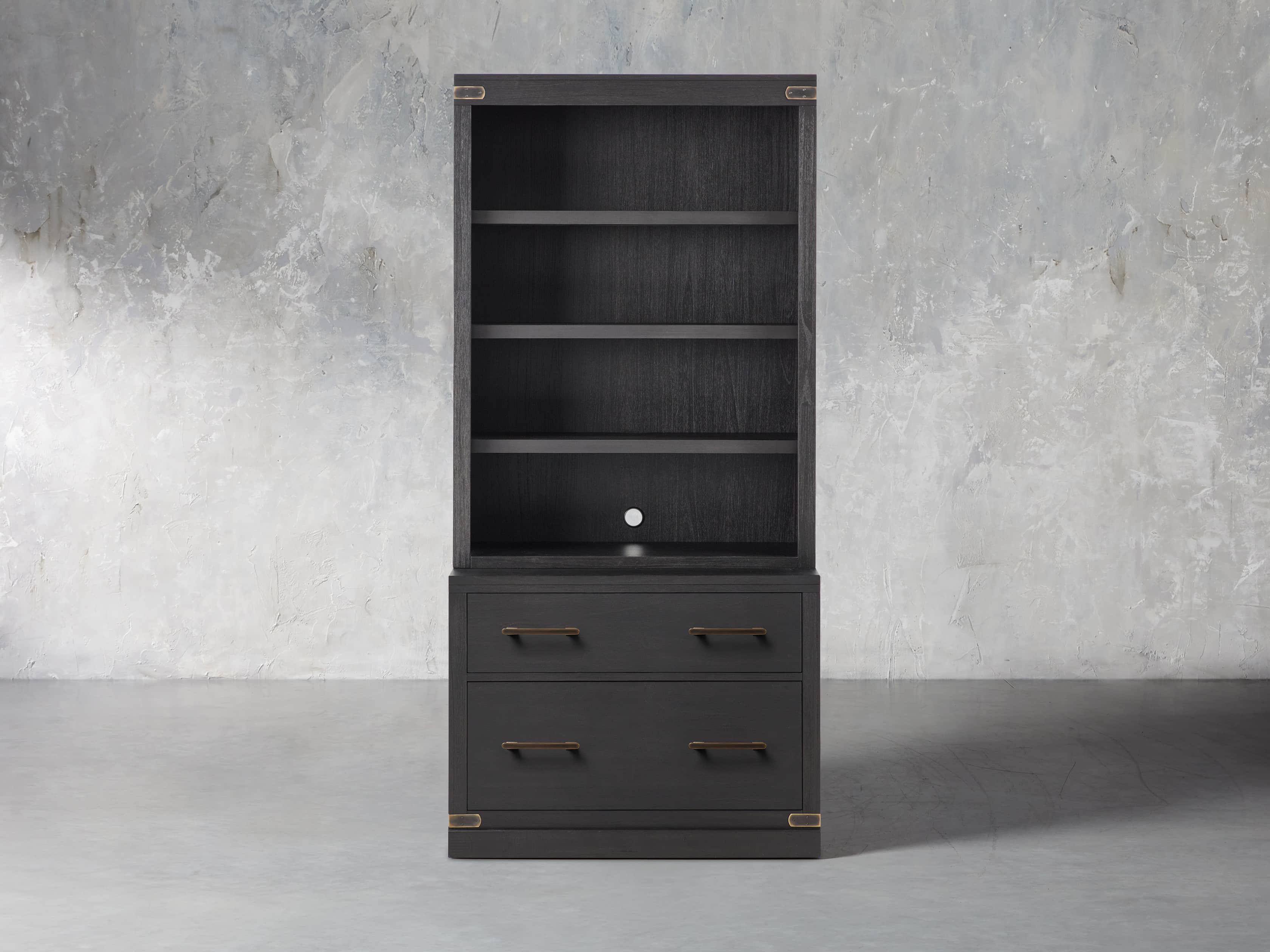 Tremont Modular 40” Bookcase in Dry Branch Black