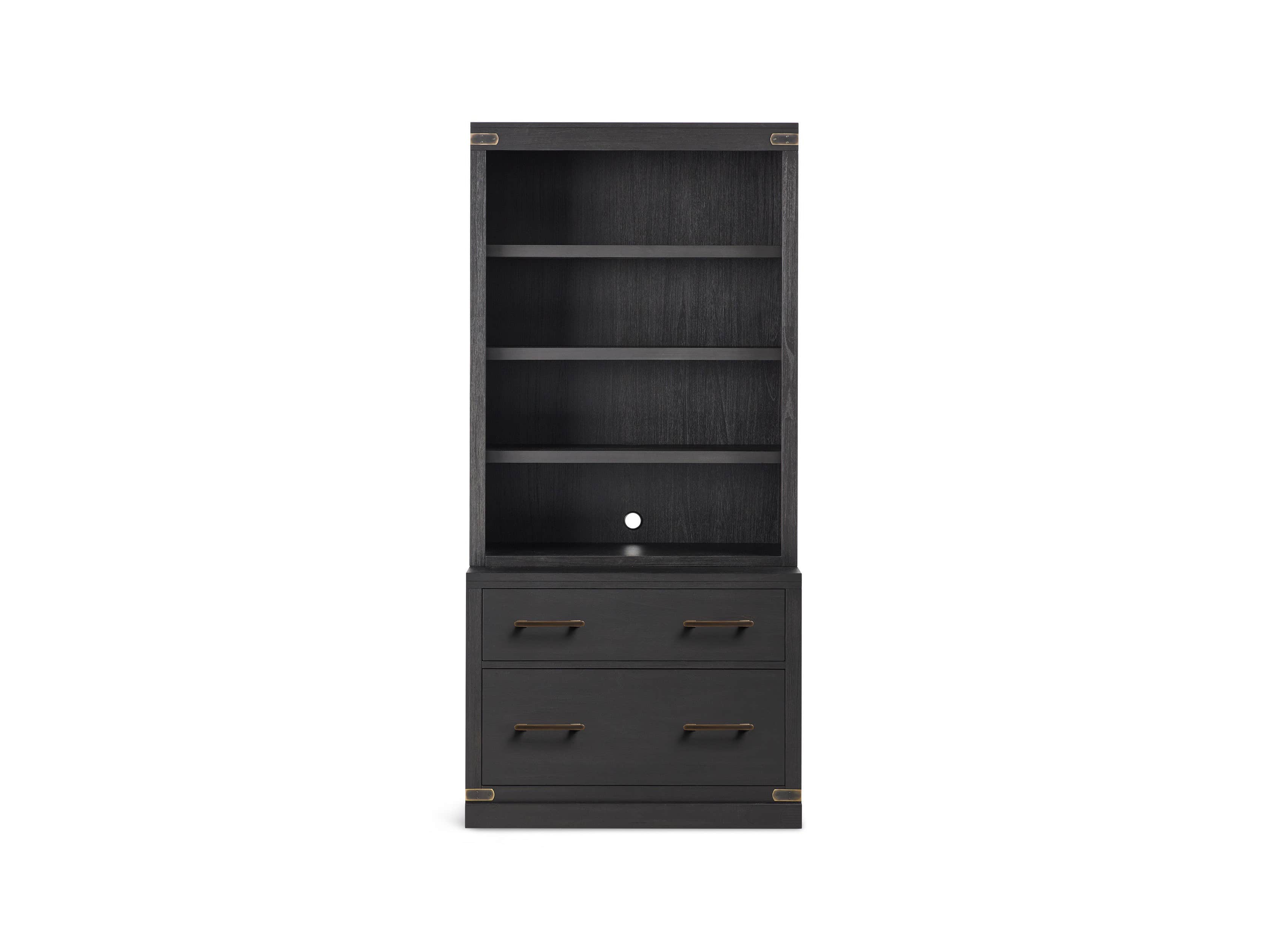 Tremont Modular 40” Bookcase in Dry Branch Black