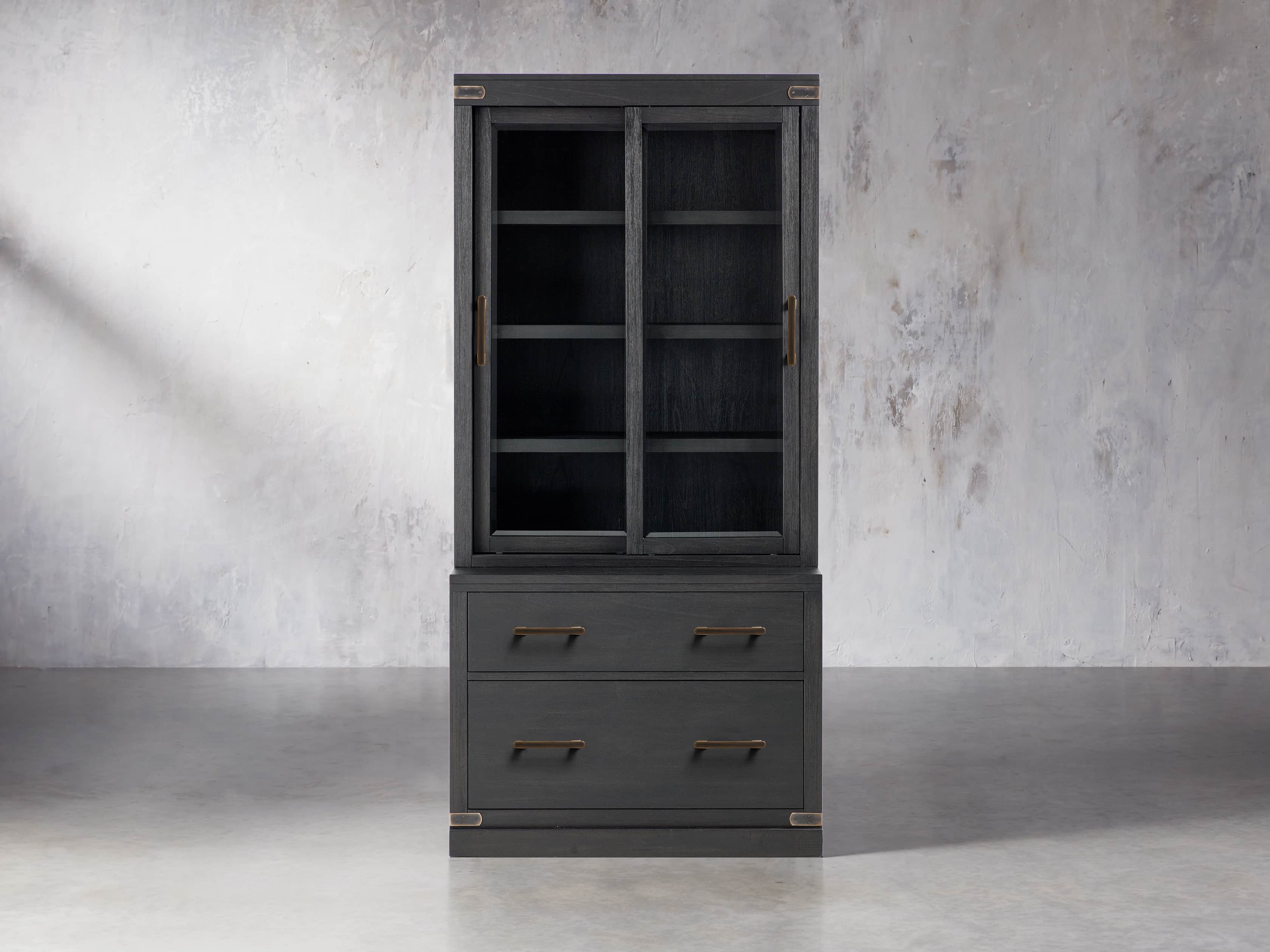 View the Tremont Modular Cabinet with File Base | Variant: DRY BRANCH BLACK