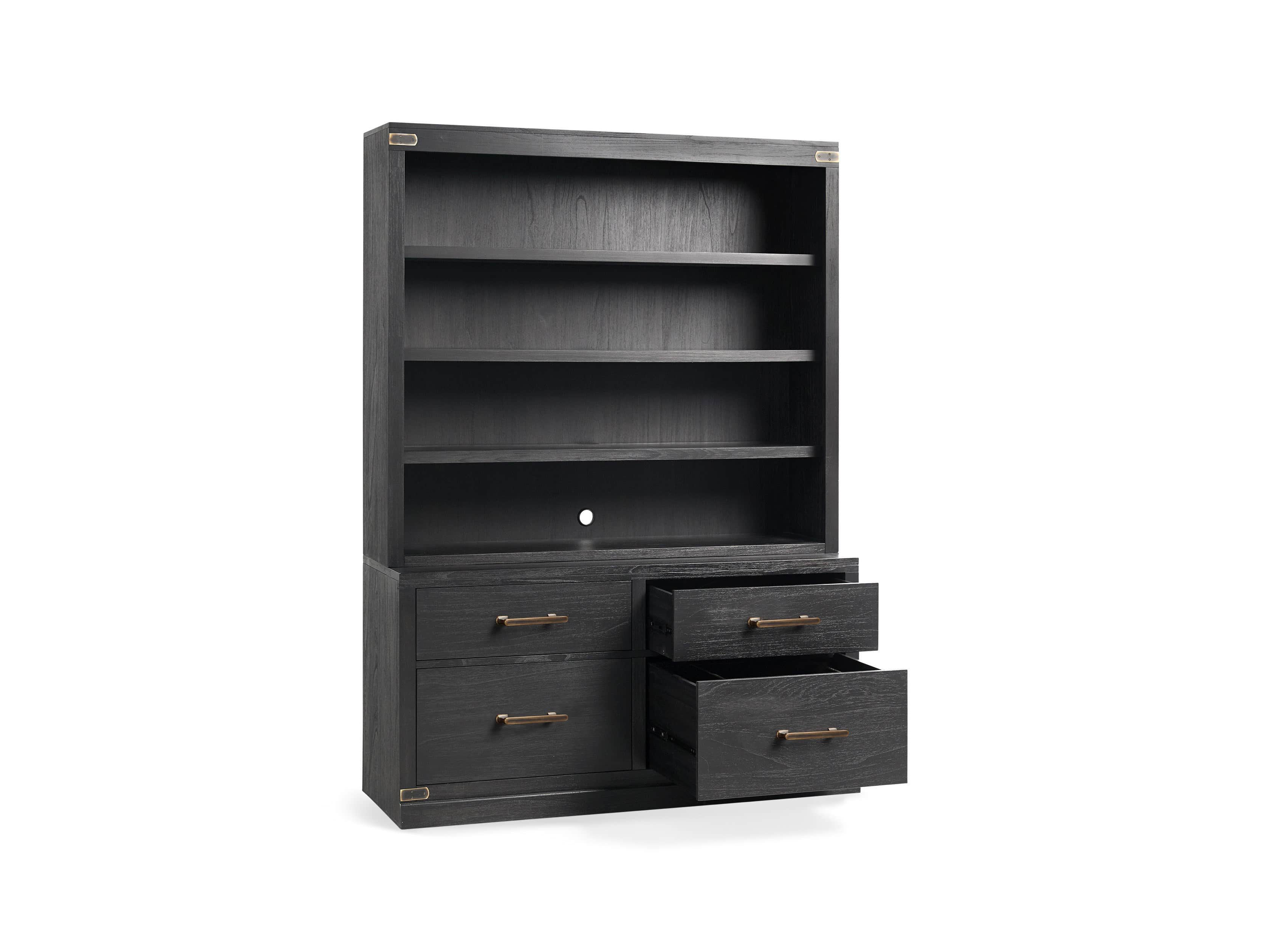 Tremont Modular 60” Bookcase in Dry Branch Black