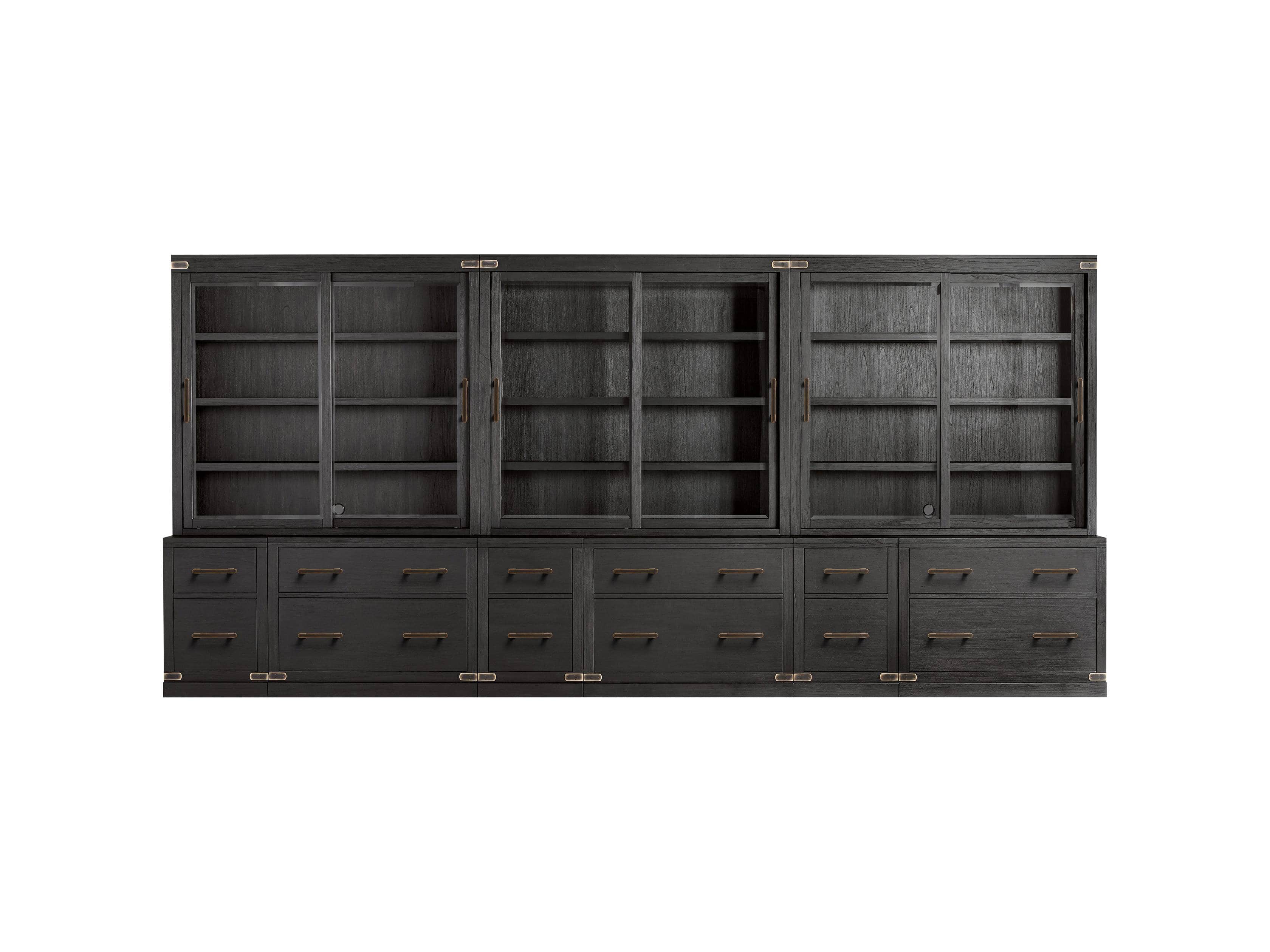 Tremont Modular 180” Triple Cabinet in Dry Branch Black