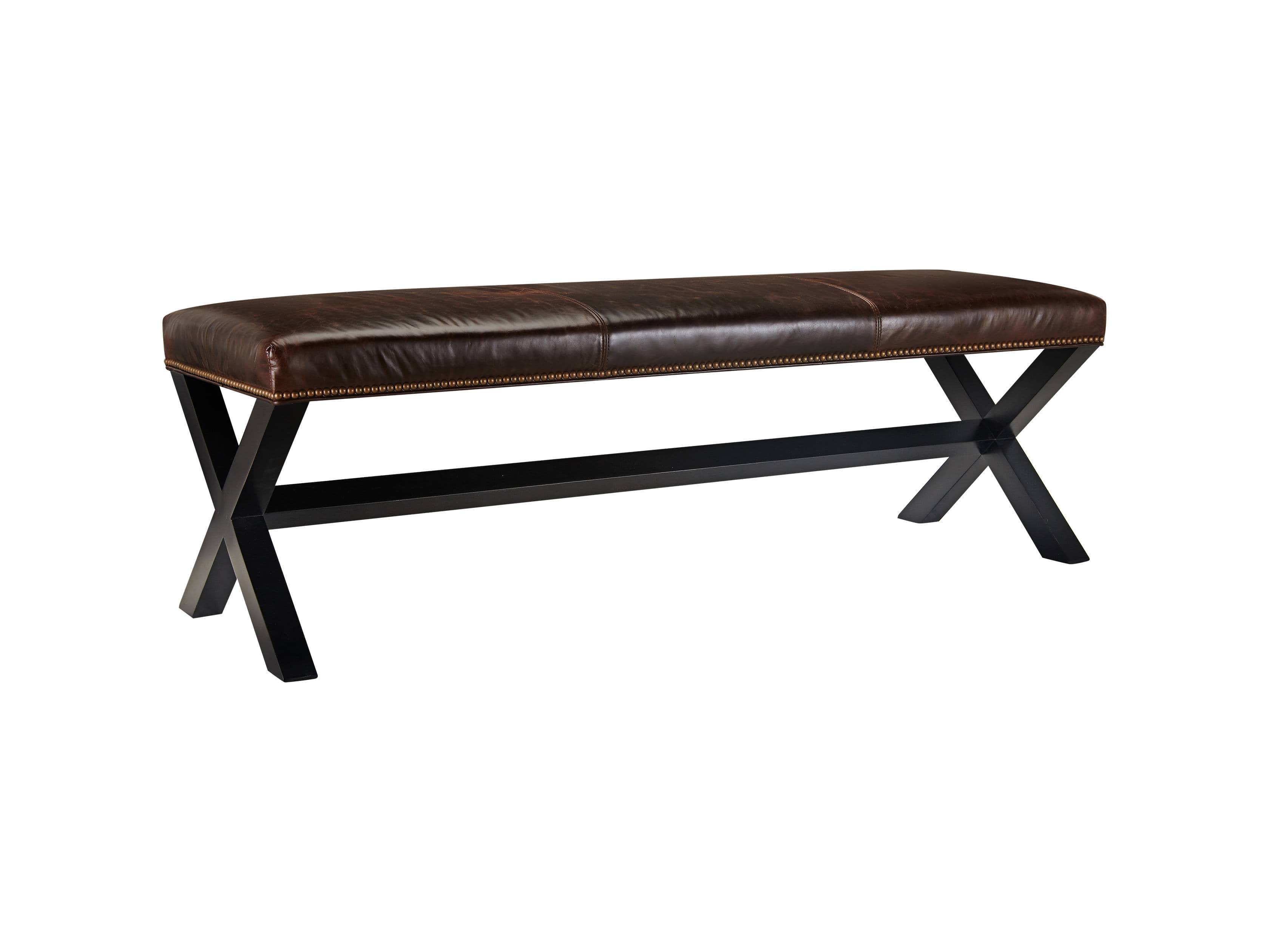 Xavier Leather 60" Bench, slide 2 of 2