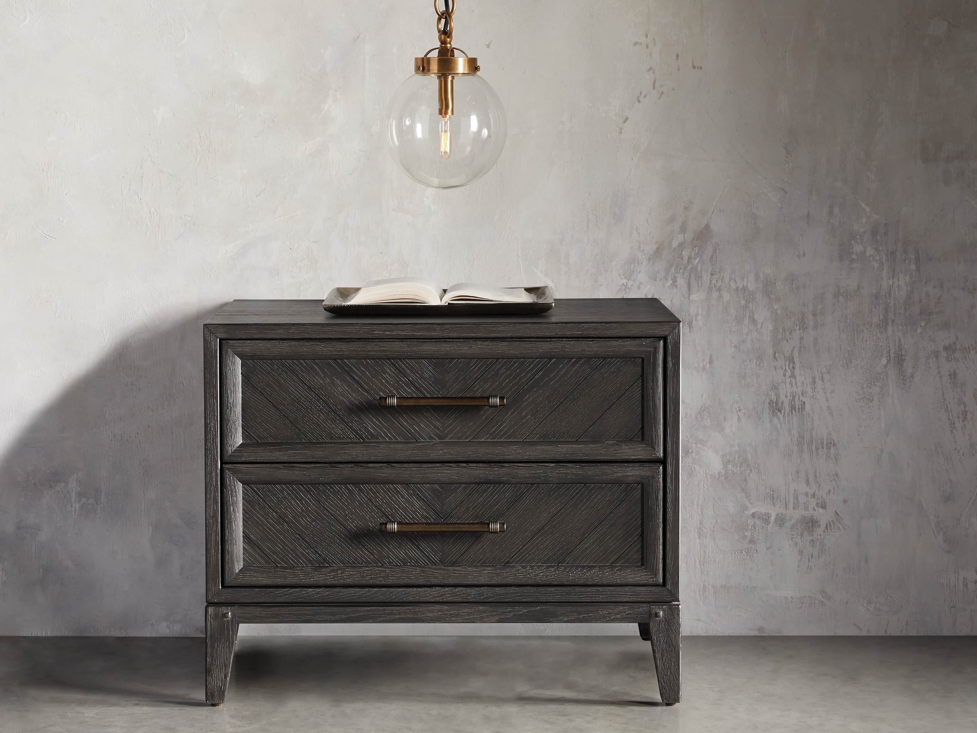 Aventine Two Drawer Nightstand, slide 1 of 10